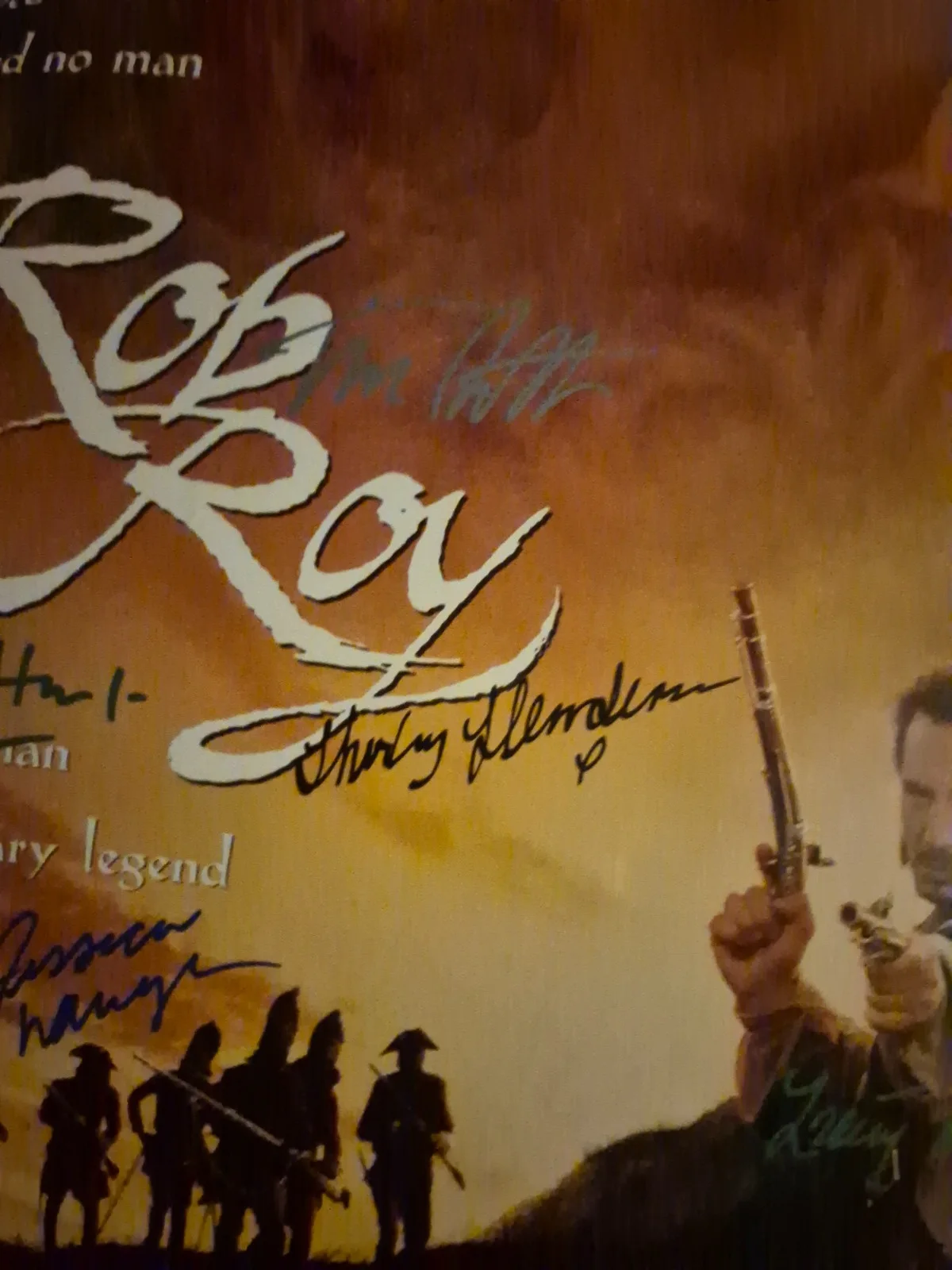 SEE BELOW — ROB ROY CAST SIGNED , 1-SHEET MOVIE POSTER with COA ekim, изображение 3