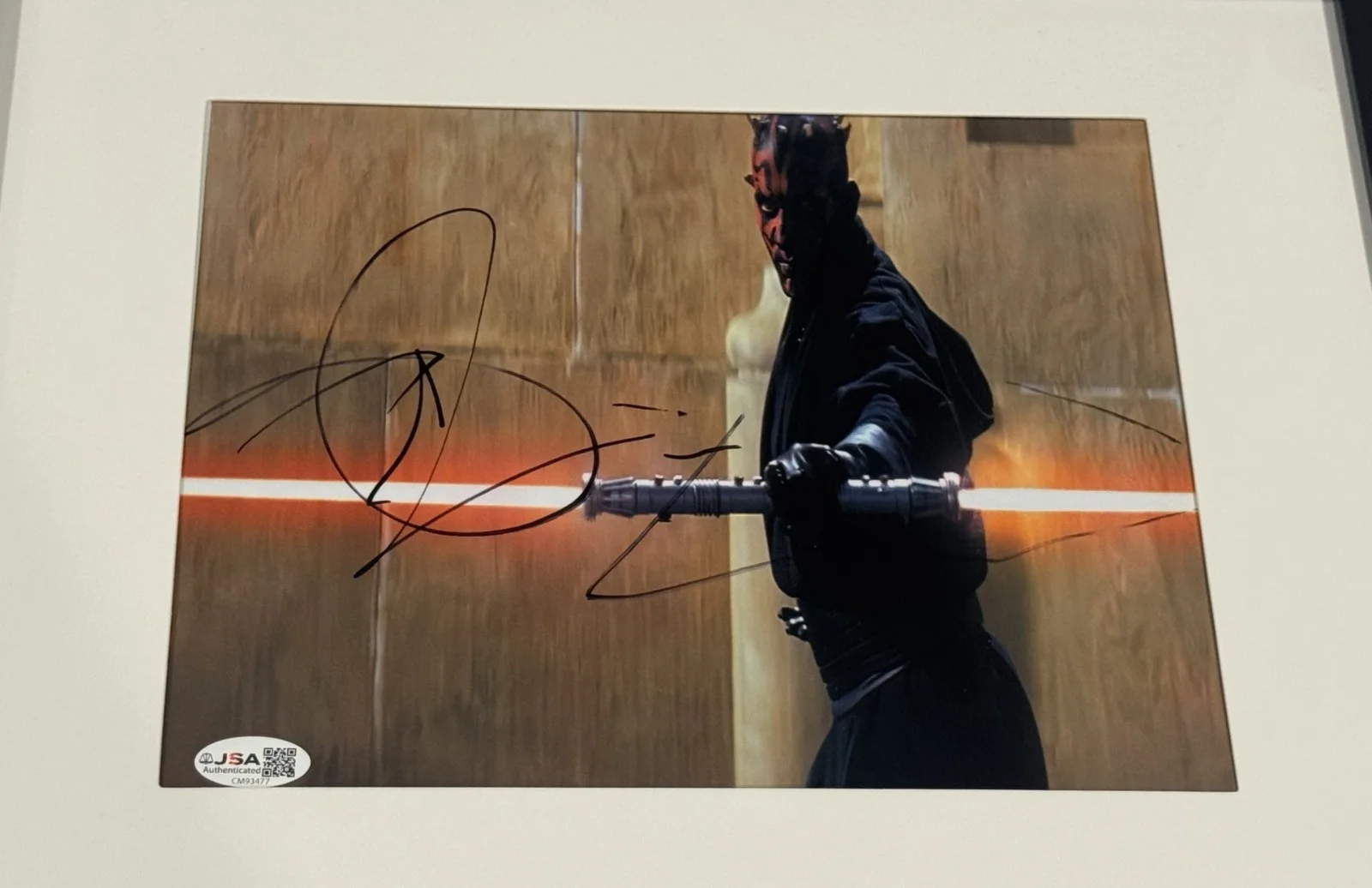 RAY PARK SIGNED FRAMED AND MATTED 8X10 PHOTO STAR WARS DARTH MAUL JSA COA, изображение 2