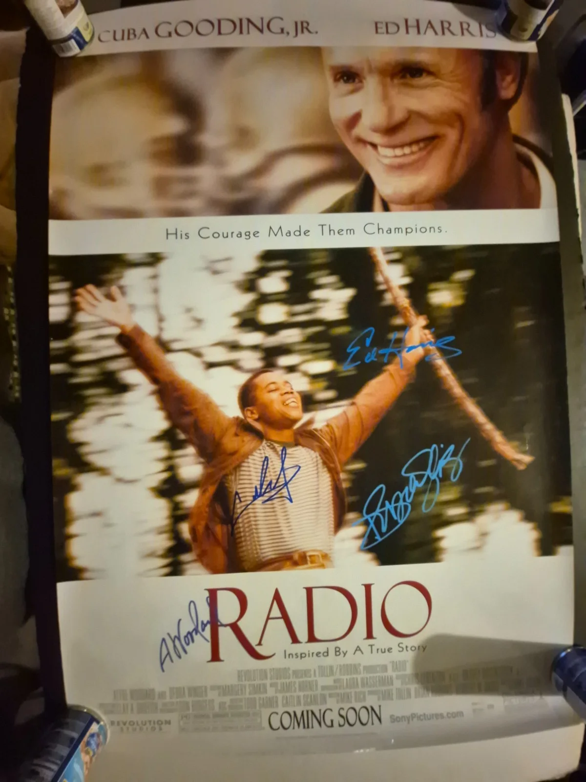 SEE BELOW — RADIO - CAST SIGNED , 1-SHEET MOVIE POSTER ekim, image 2