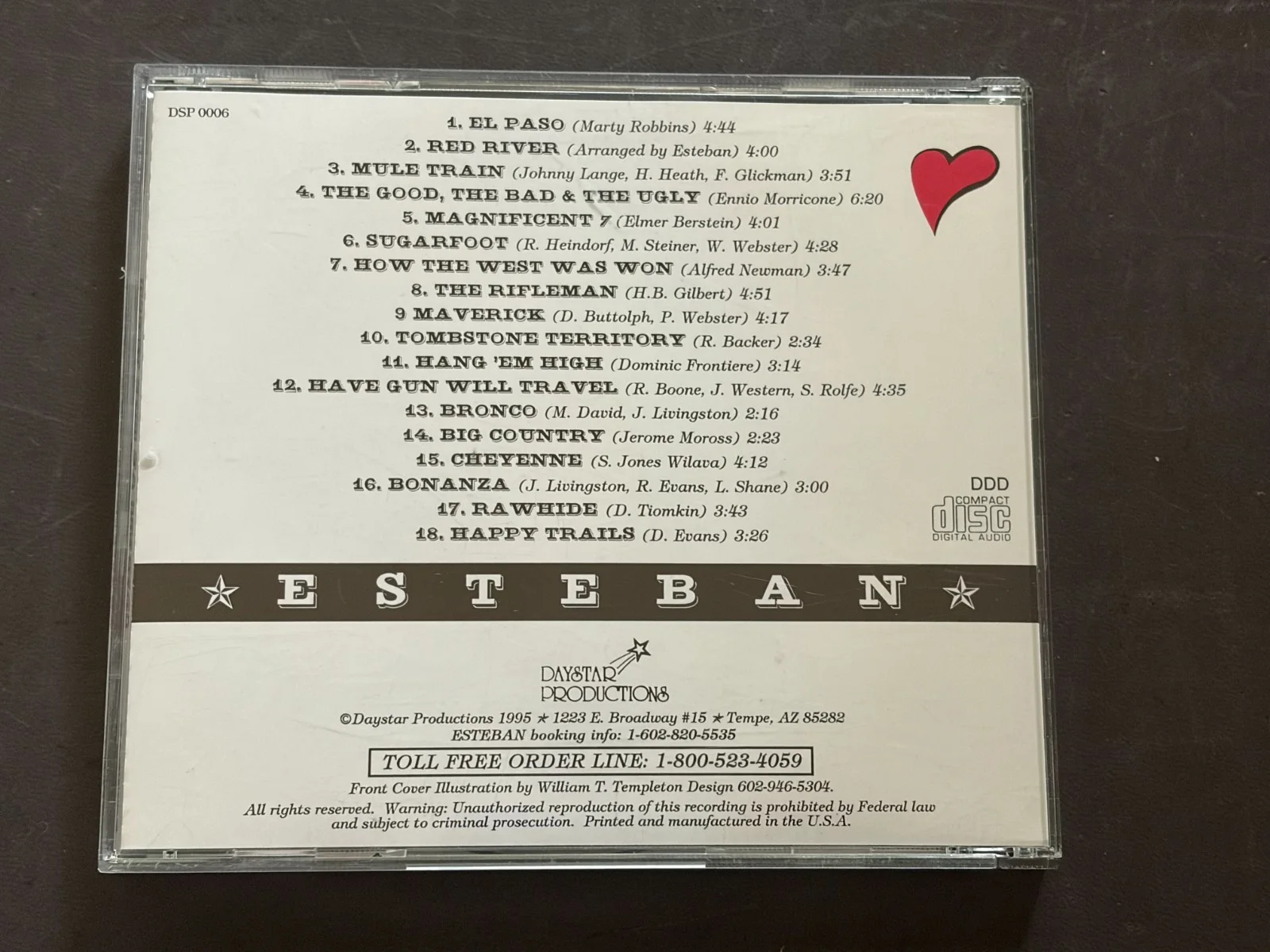 SIGNED !! CD Spirits of the West by Esteban 1995 VG!, image 2