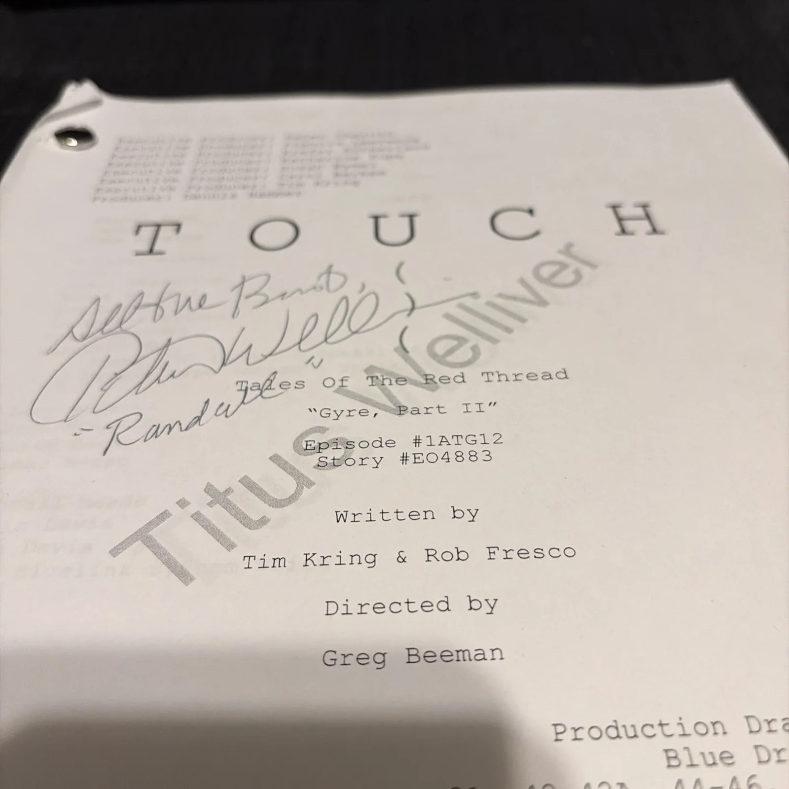 Titus Welliver — Titus Welliver Signed Touch Full Script Authentic Autograph JSA COA, изображение 4