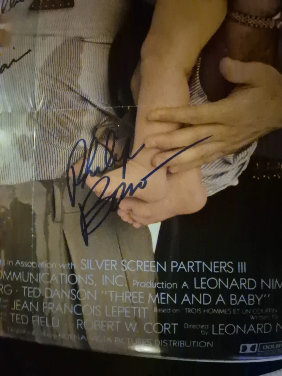SEE BELOW — THREE MEN AND A BABY--CAST SIGNED , 1-SHEET MOVIE POSTER ekim, image 3