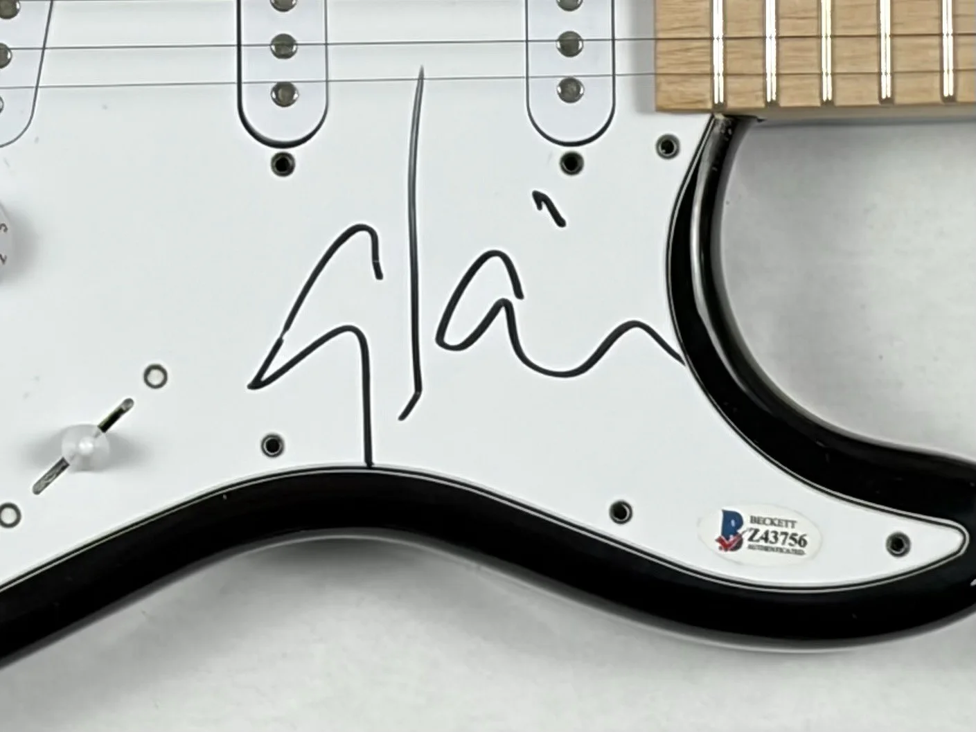 Steve Vai Signed Autograph Electric Guitar David Lee Roth Guitarist Beckett COA, image 4