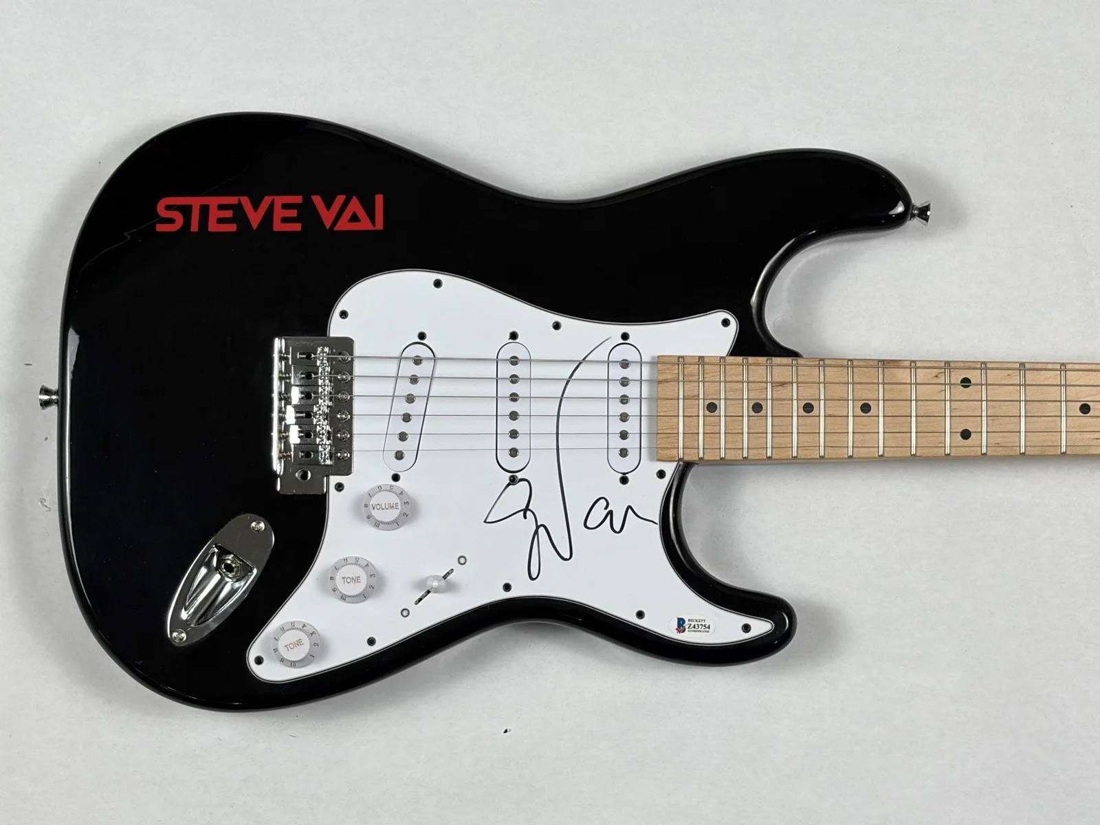 Steve Vai Signed Autograph Electric Guitar David Lee Roth Guitarist Beckett COA, image 2