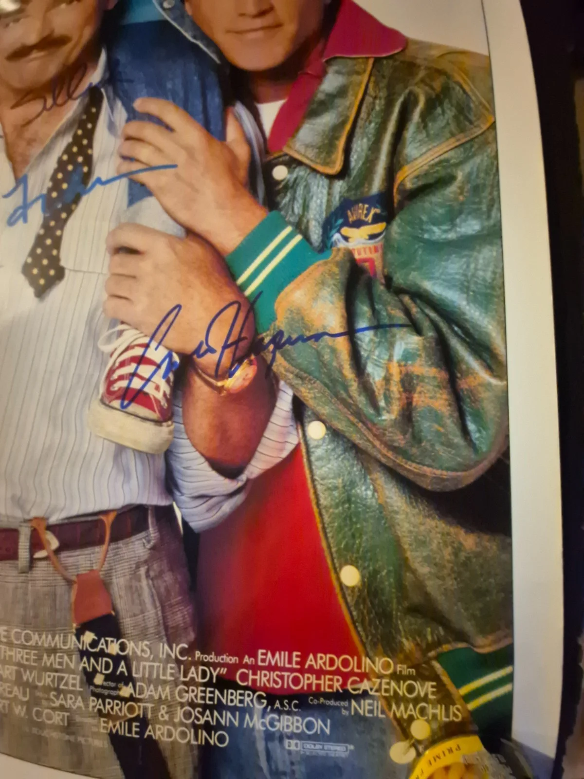 SEE BELOW — two MEN AND A LITTLE LADY CAST SIGNED -1-SHEET MOVIE POSTER-w/COA ekim, изображение 2