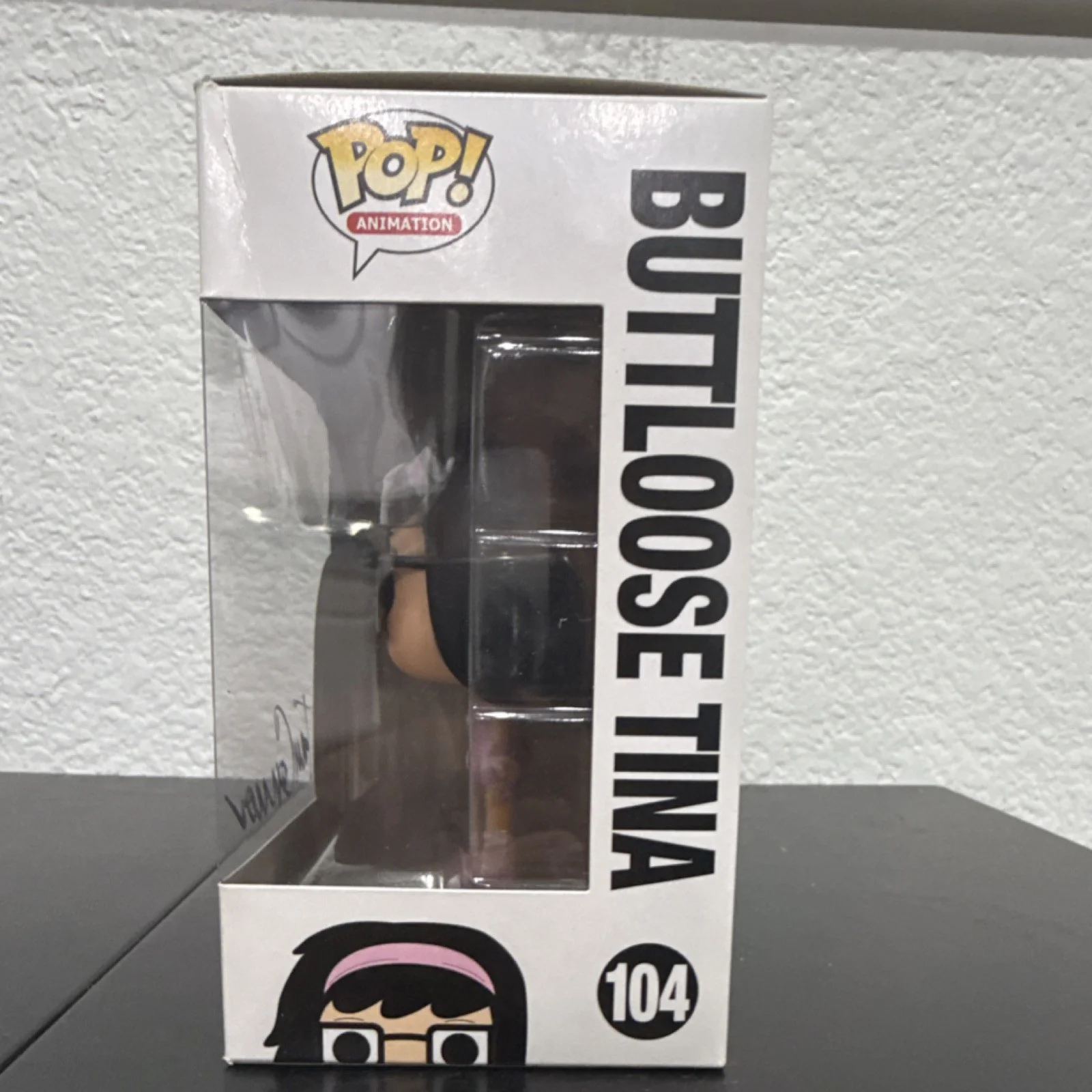 Ian — Funko Pop! Bob's Burgers Buttloose Tina Autographed Figure Signed by tom Connor, image 2
