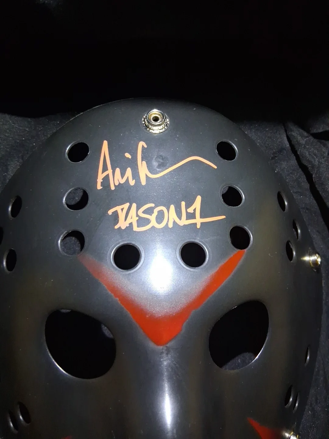 Ari Lehman Signed Jason 1 Black Mask JSA Holo Sticker, image 3