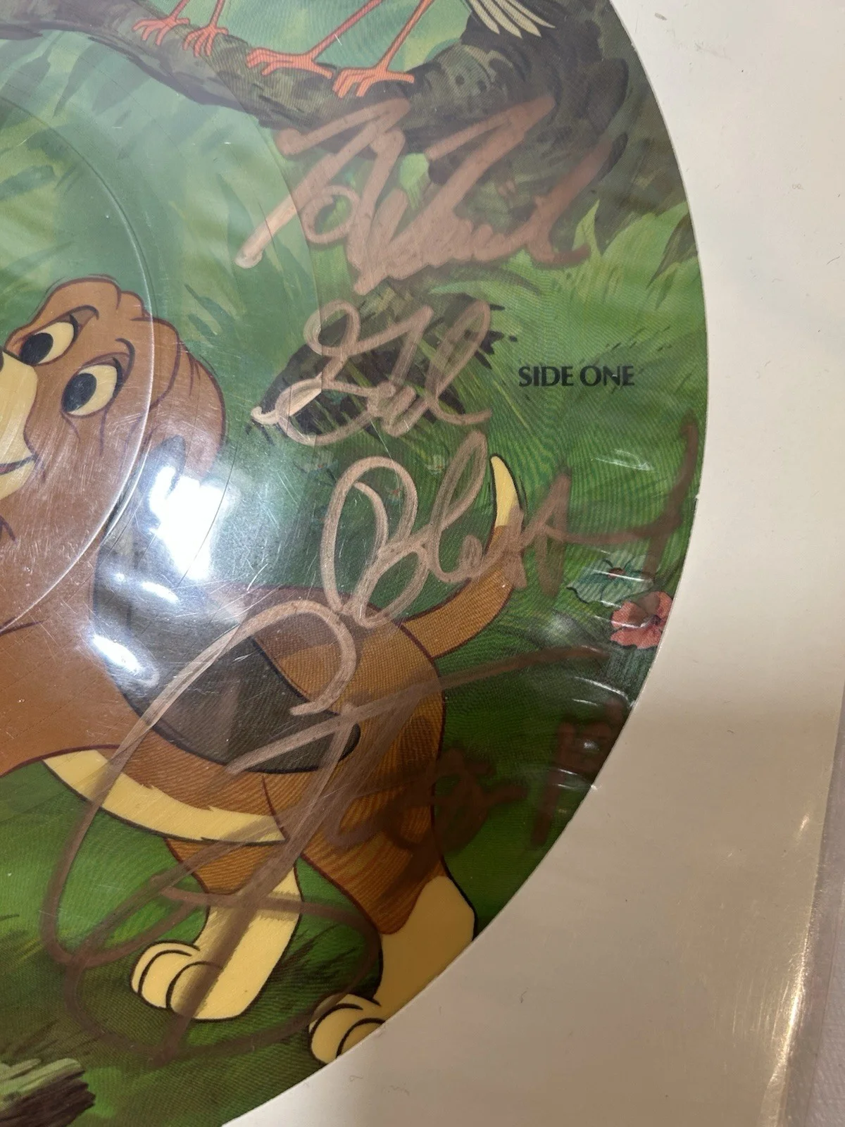 Corey Feldman — Signed Corey Feldman Rare The Fox and The Hound 1981 Disney Picture Disc Vinyl, изображение 3