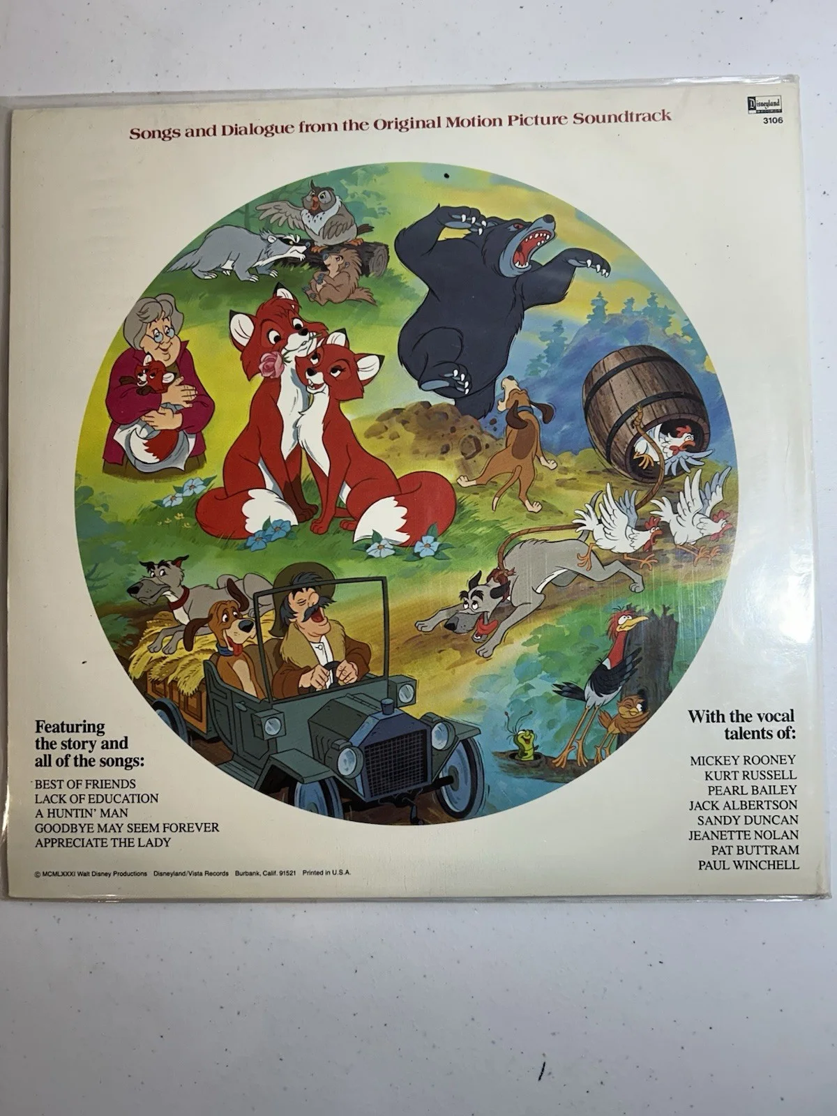 Corey Feldman — Signed Corey Feldman Rare The Fox and The Hound 1981 Disney Picture Disc Vinyl, изображение 4