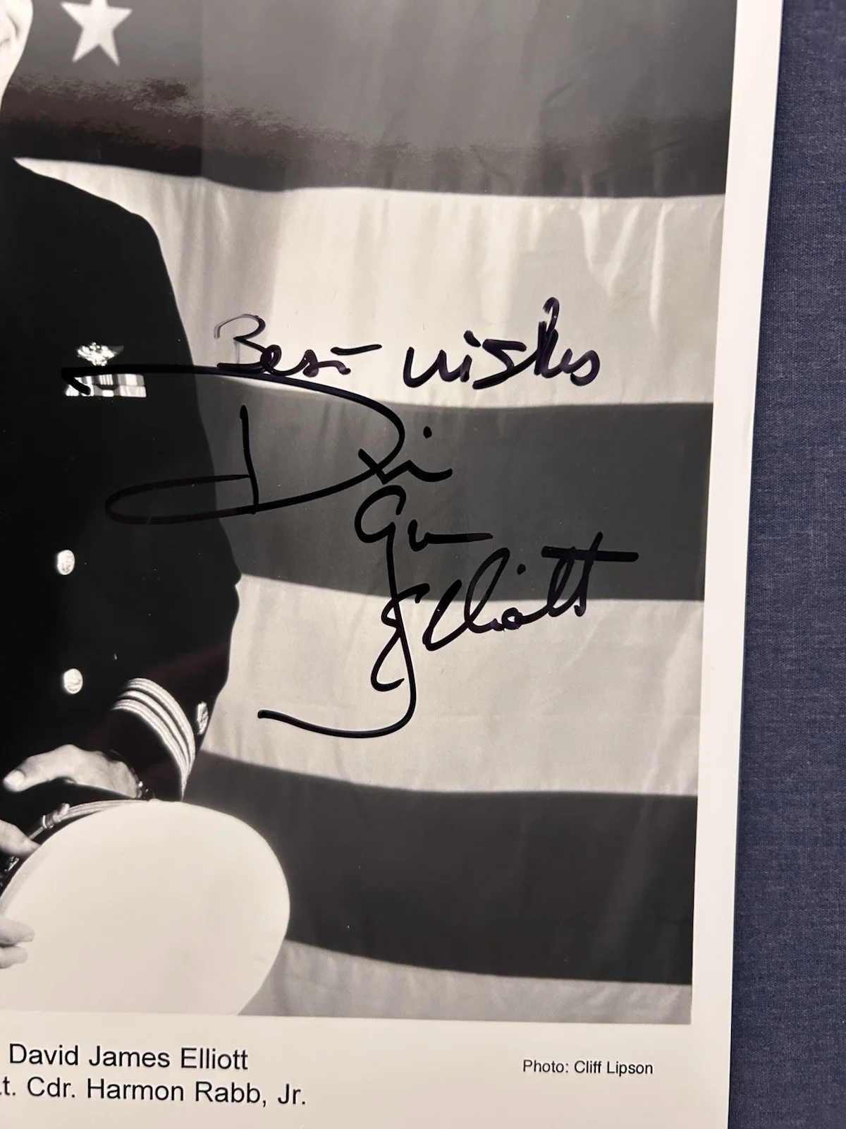 David James Elliott — Signed David James Elliott JAG Harmon Rabb Vintage TV Show Military, image 2