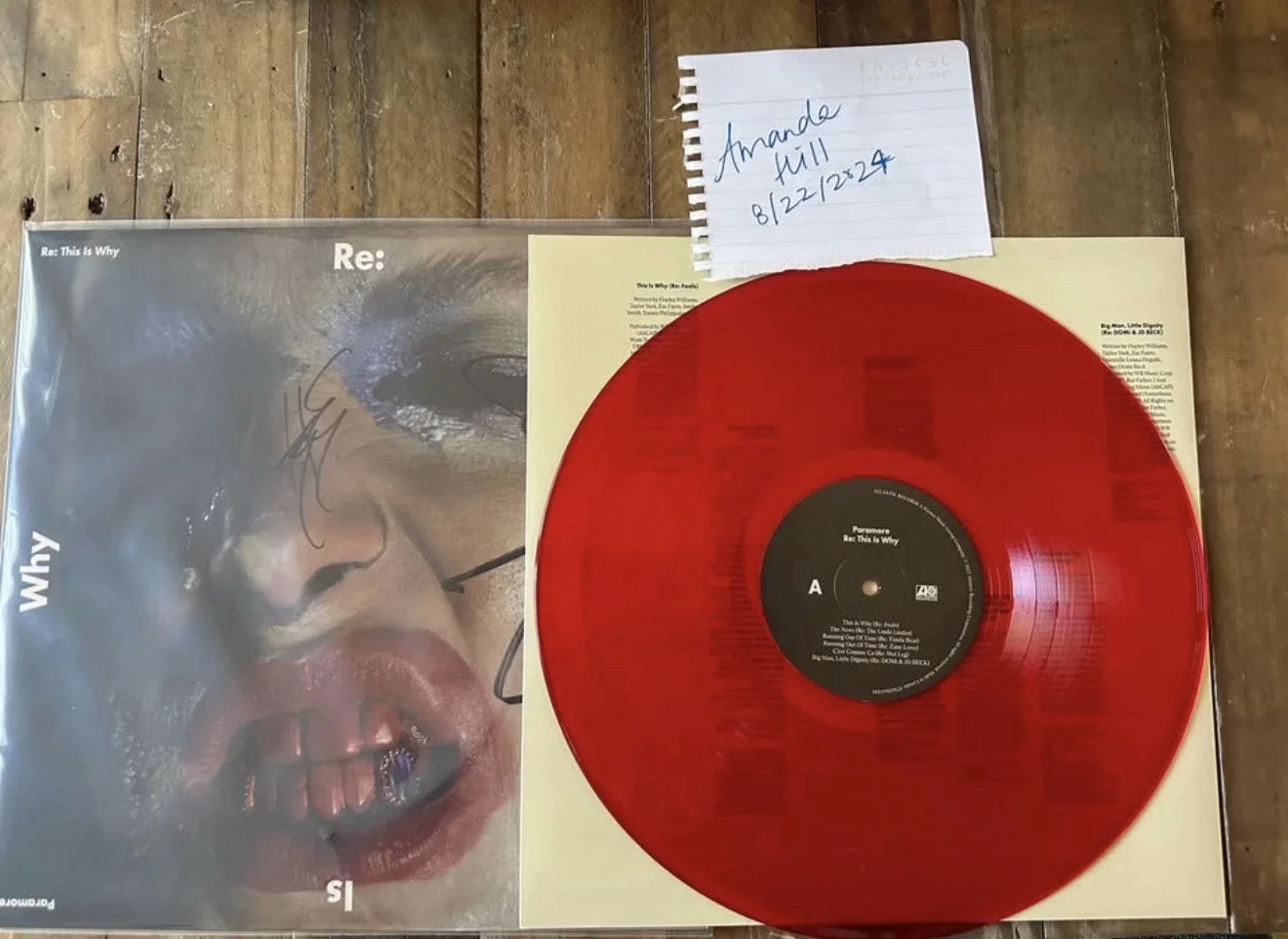 *SIGNED BY HAYLEY WILLIAMS AND PARAMORE MEMBERS* RSD 2024 Vinyl: Re: This Is Why, image 2