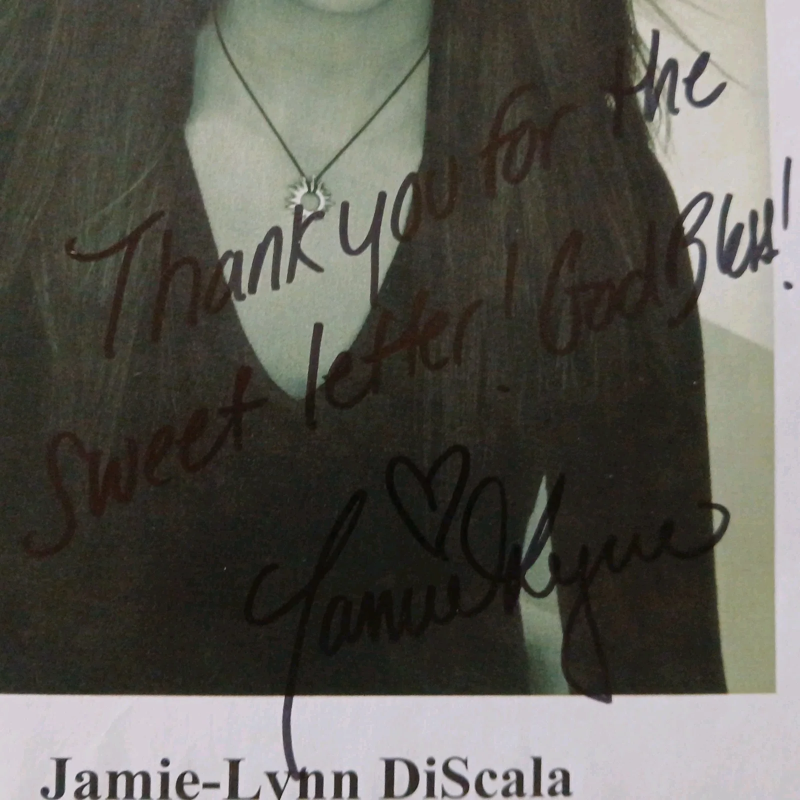 jamie lynn discala — jamie lynn discala signed 8.5x11 pic long Inscription meadow the sopranos actres, изображение 4