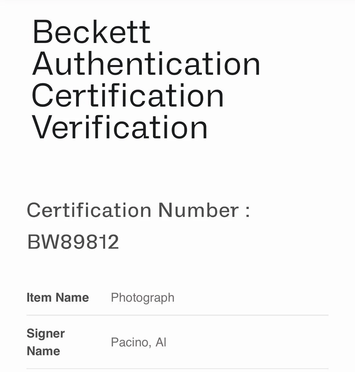 Al Pacino — Al PACINO SIGNED AUTOGRAPH 11x17 SCENT OF A WOMAN PHOTO BECKETT BW89812 W/PROOF, изображение 3