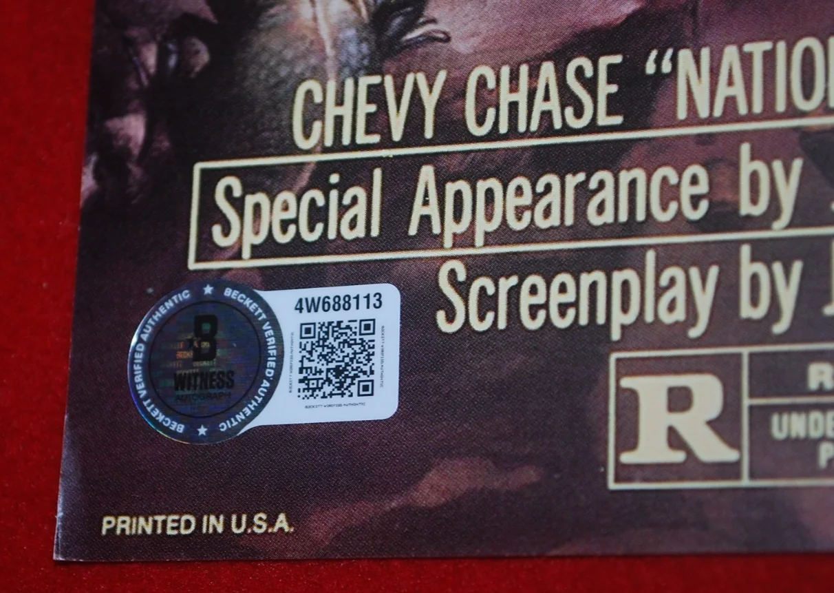 chevy chase — Chevy Chase Christie Brinkley Signed 11x17 Vacation Movie Poster BAS 4W688113, изображение 3