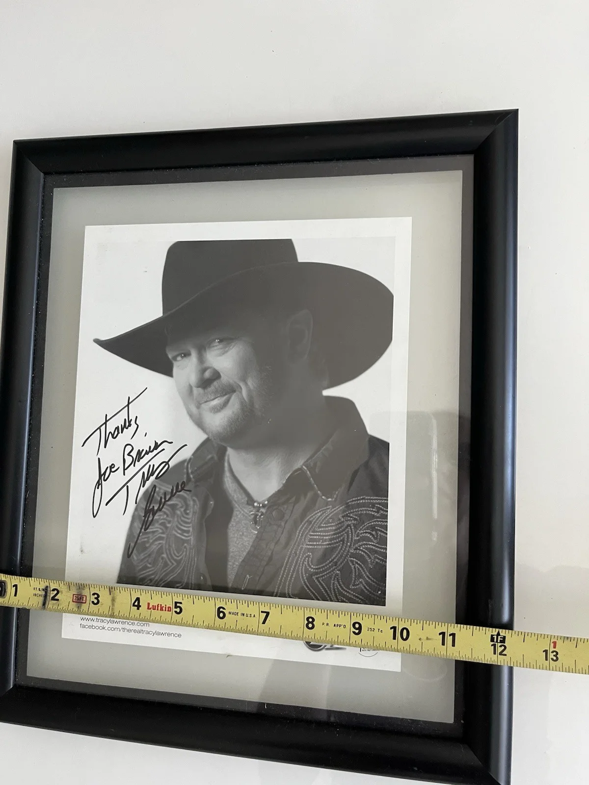 TRACY LAWRENCE SIGNED AUTOGRAPHED 14x13 Photo Country Music Glass Framed, изображение 3