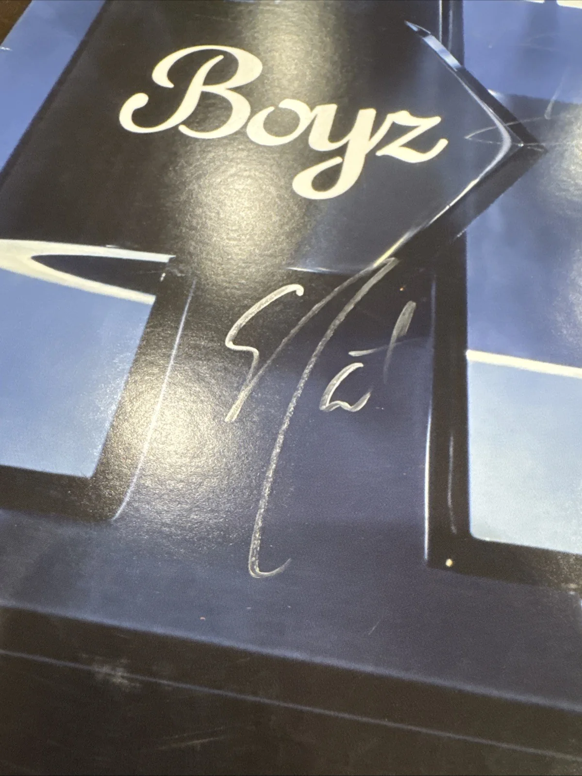 BOYZ II MEN SIGNED VINYL RECORD NATHAN & WANYA MORRIS + SHAWN Autograph Mariah, image 2