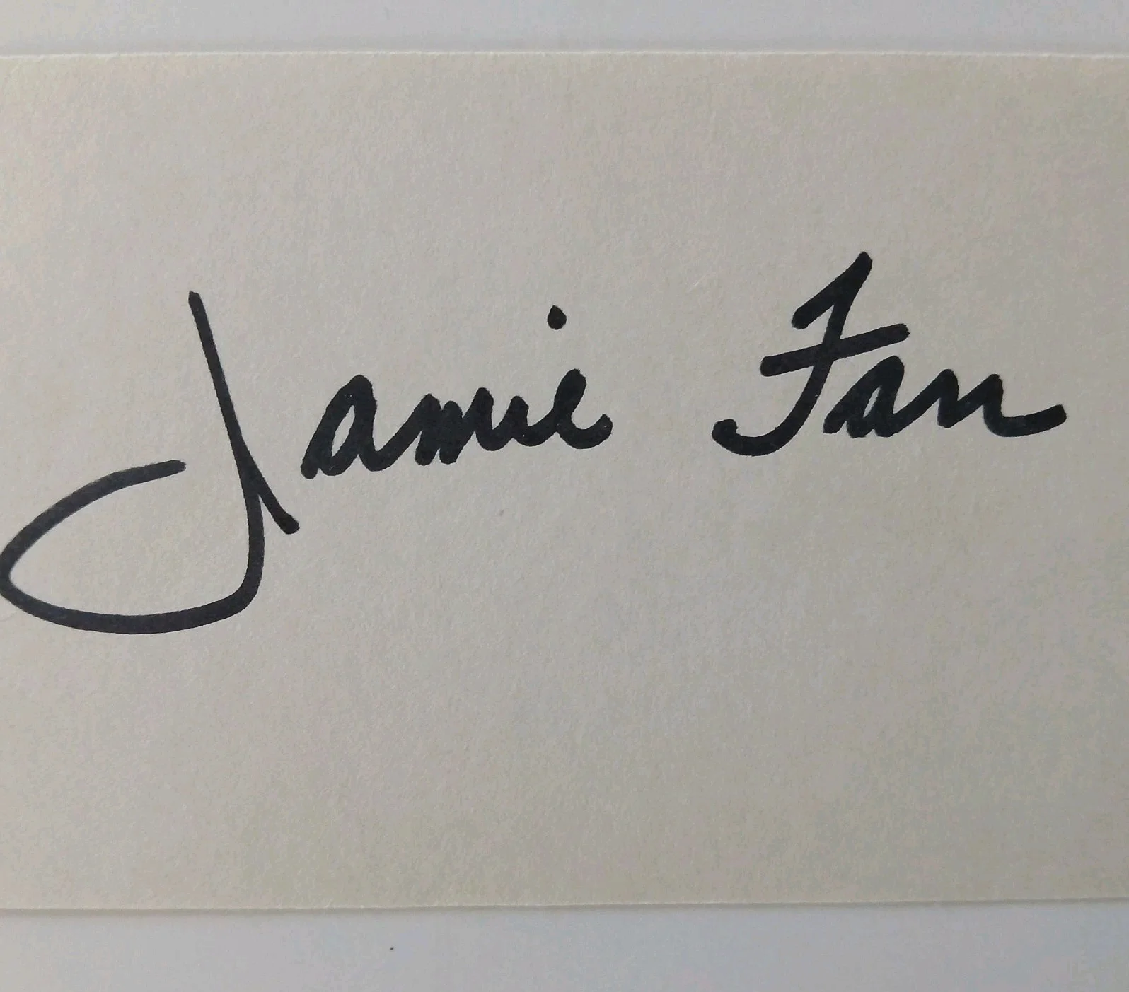 jamie farr — jamie farr signed 3x5 index card corp. max klinger m.a.s.h. defect, image 4