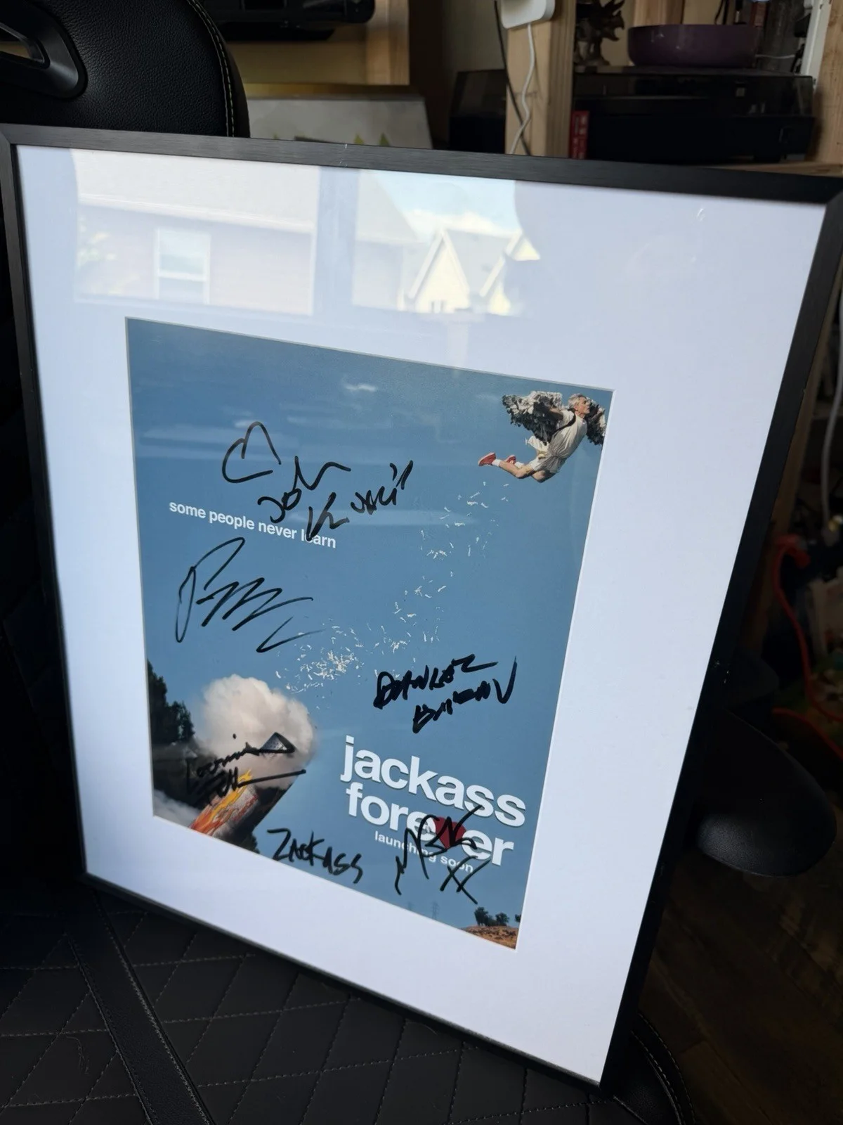 JOHNNY KNOXVILLE Signed poster framed , preston, machine gun kelly, and more!, image 5