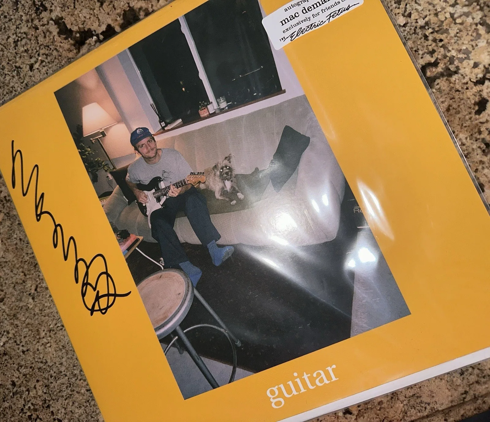 SIGNED COVER Mac DeMarco Guitar Orange Vinyl Record Autographed In HAND, изображение 3