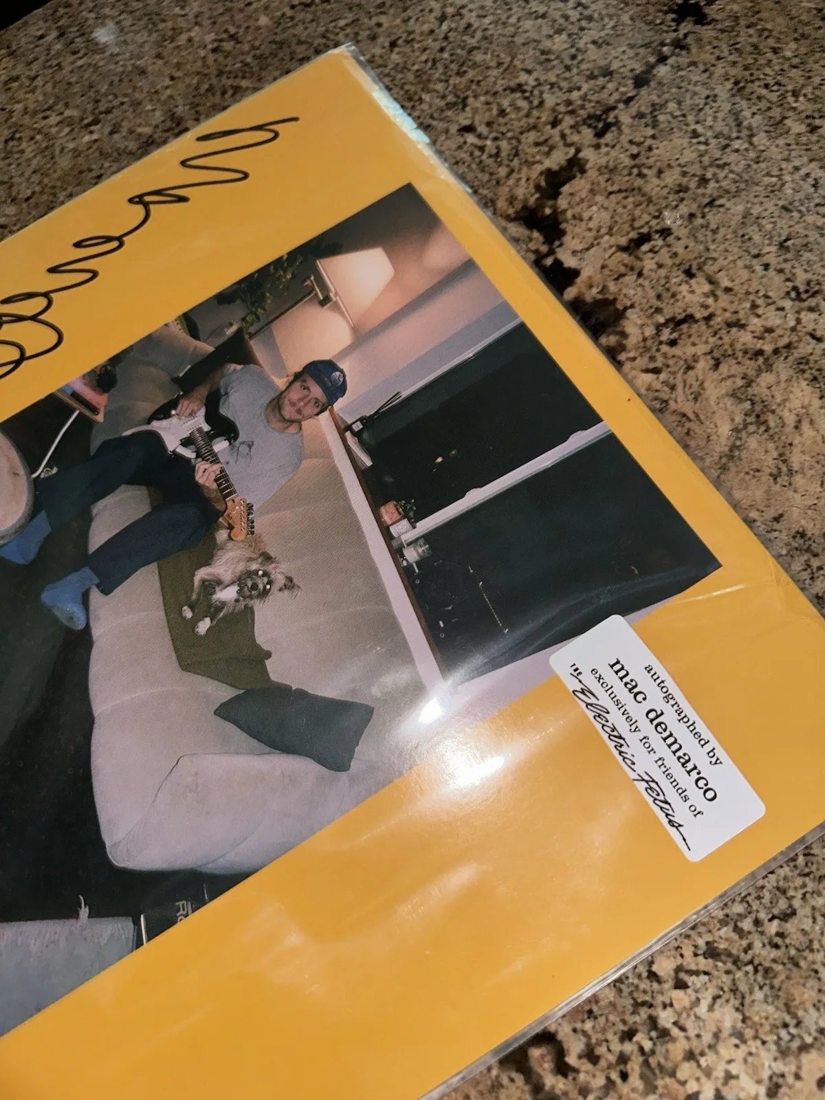 SIGNED COVER Mac DeMarco Guitar Orange Vinyl Record Autographed In HAND, изображение 4