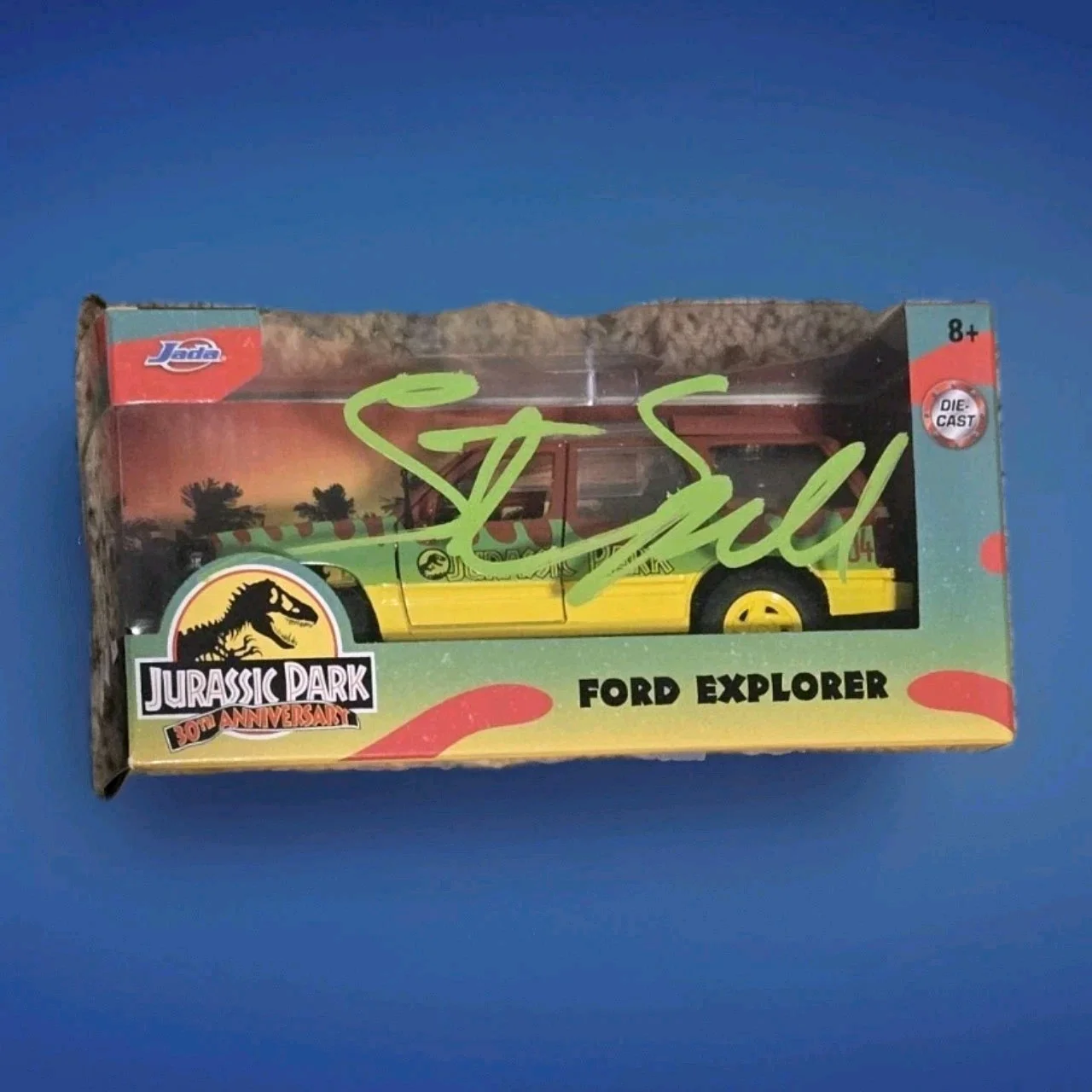 STEVEN SPIELBERG — STEVEN SPIELBERG HAND SIGNED AUTOGRAPHED JURASSIC PARK FORD EXPLORER CAR W/ COA