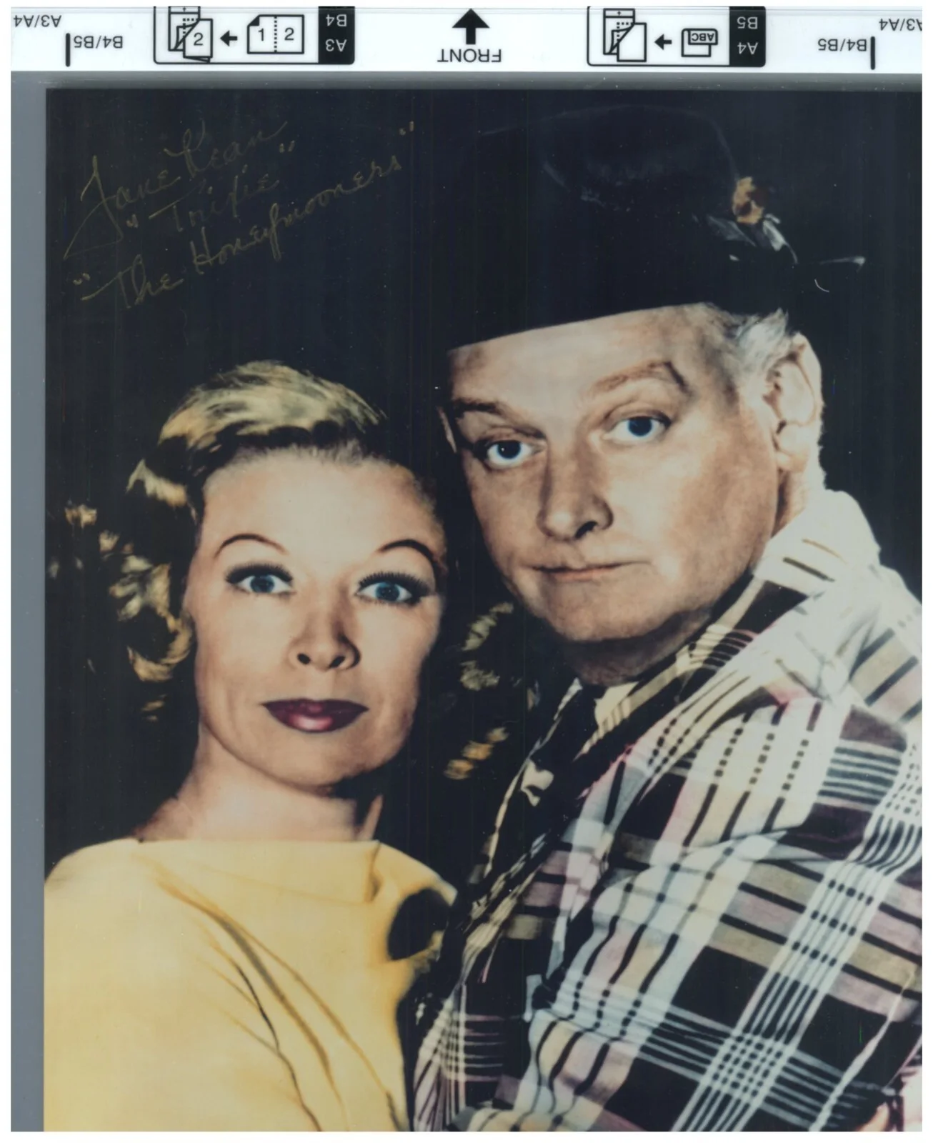 Art Carney And Jane Kean — Art Carney And Jane Kean Signed 8 x 10 Inch Photo Starred In The Honeymooners