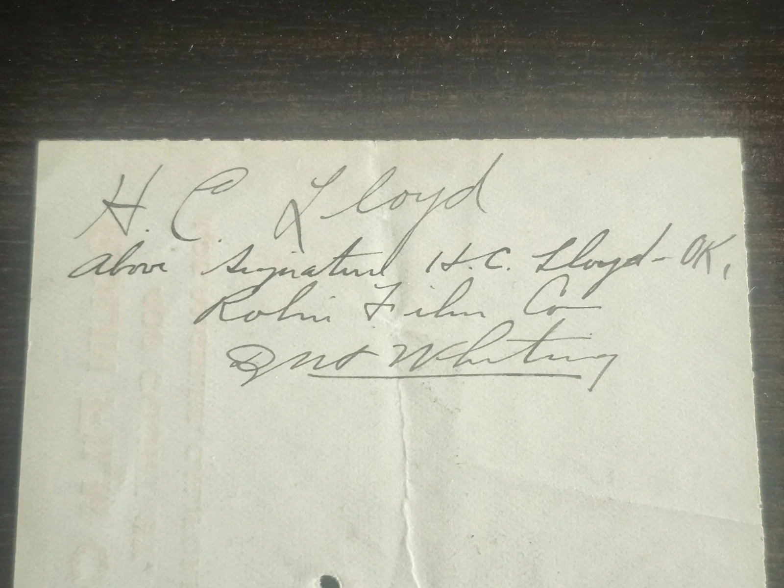 Rare 1915 Hollywood Actor Harold Lloyd Signed Film Company Check, image 3