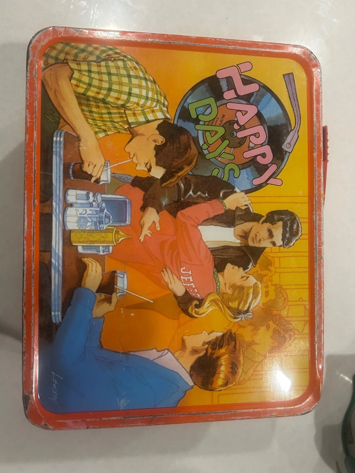 vintage happy days lunchbox, Henry Winkler Don most Anson Williams autograph PSA, image 2