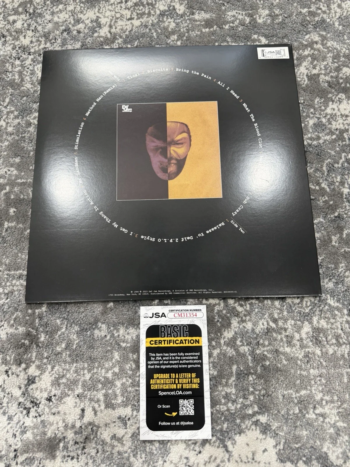 Method Man Signed Autographed Tical Vinyl Record Album LP JSA Coa, image 2