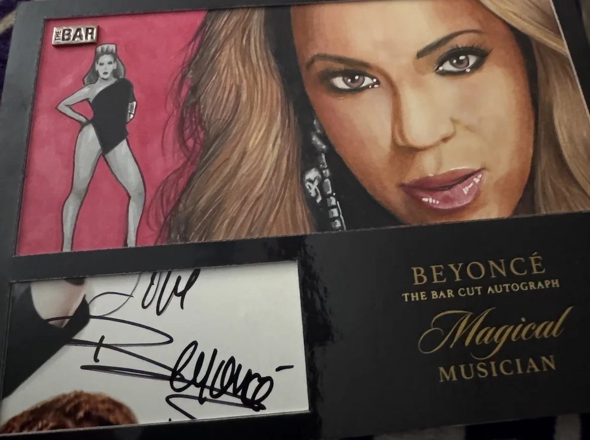 Beyonce Knowles Auto Sketch The Bar With 14k Gold Bar Beckett Certified 1 Of 1, изображение 2