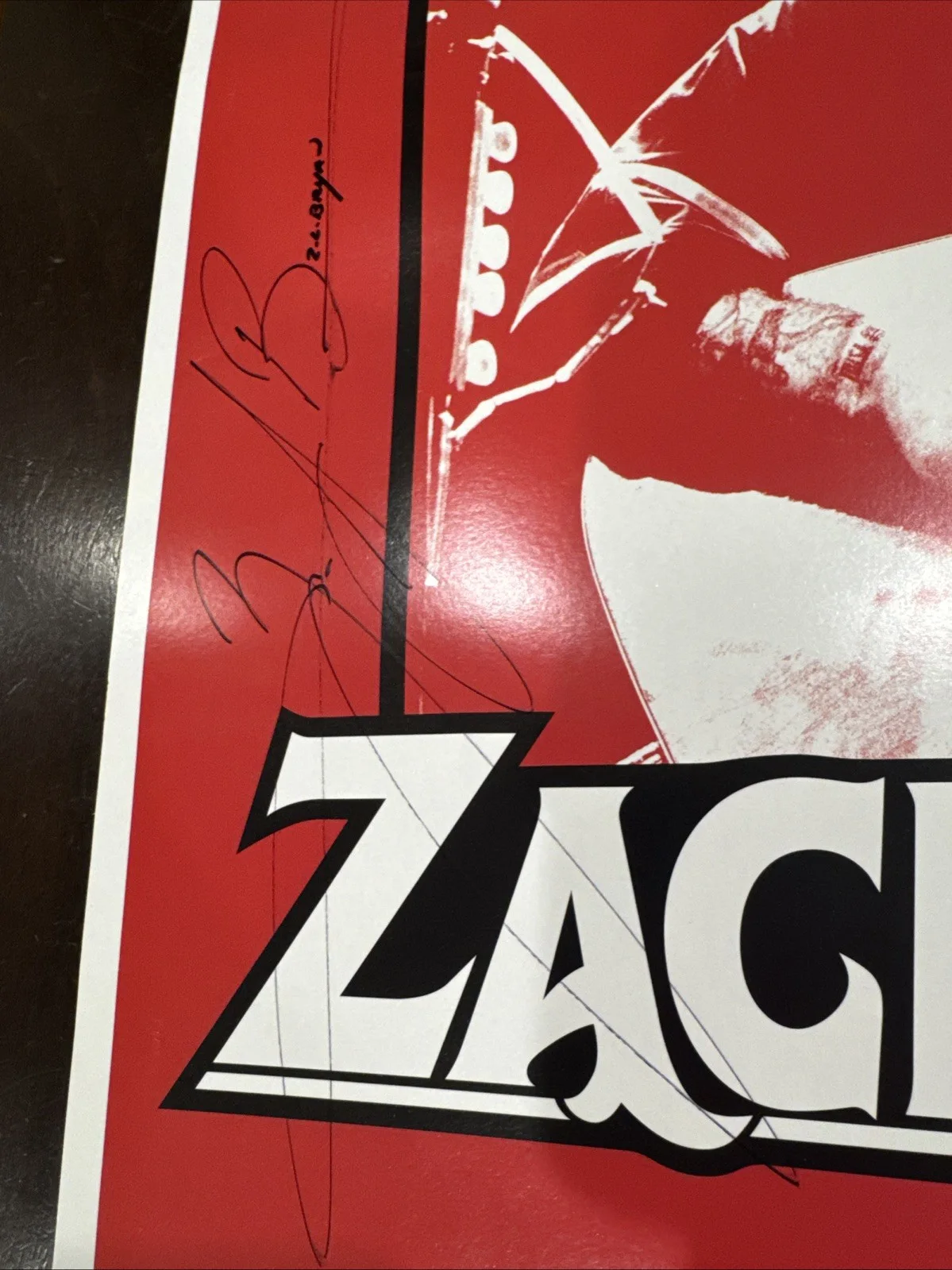 Zach Bryan Signed Burn Tour Poster Autograph Country Music Not A Vinyl Record, изображение 2