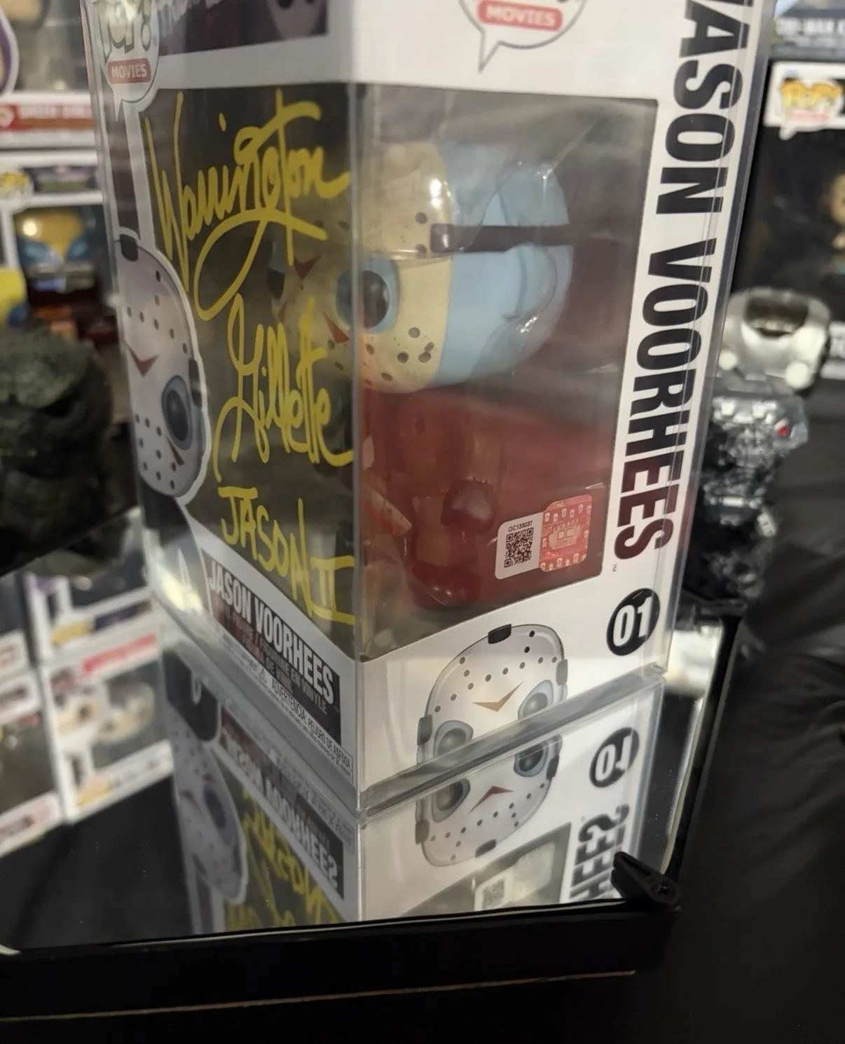 Warrington Gillette — Funko Pop Jason Voorhees Friday the 13th Signed by Warrington Gillette Original, изображение 3
