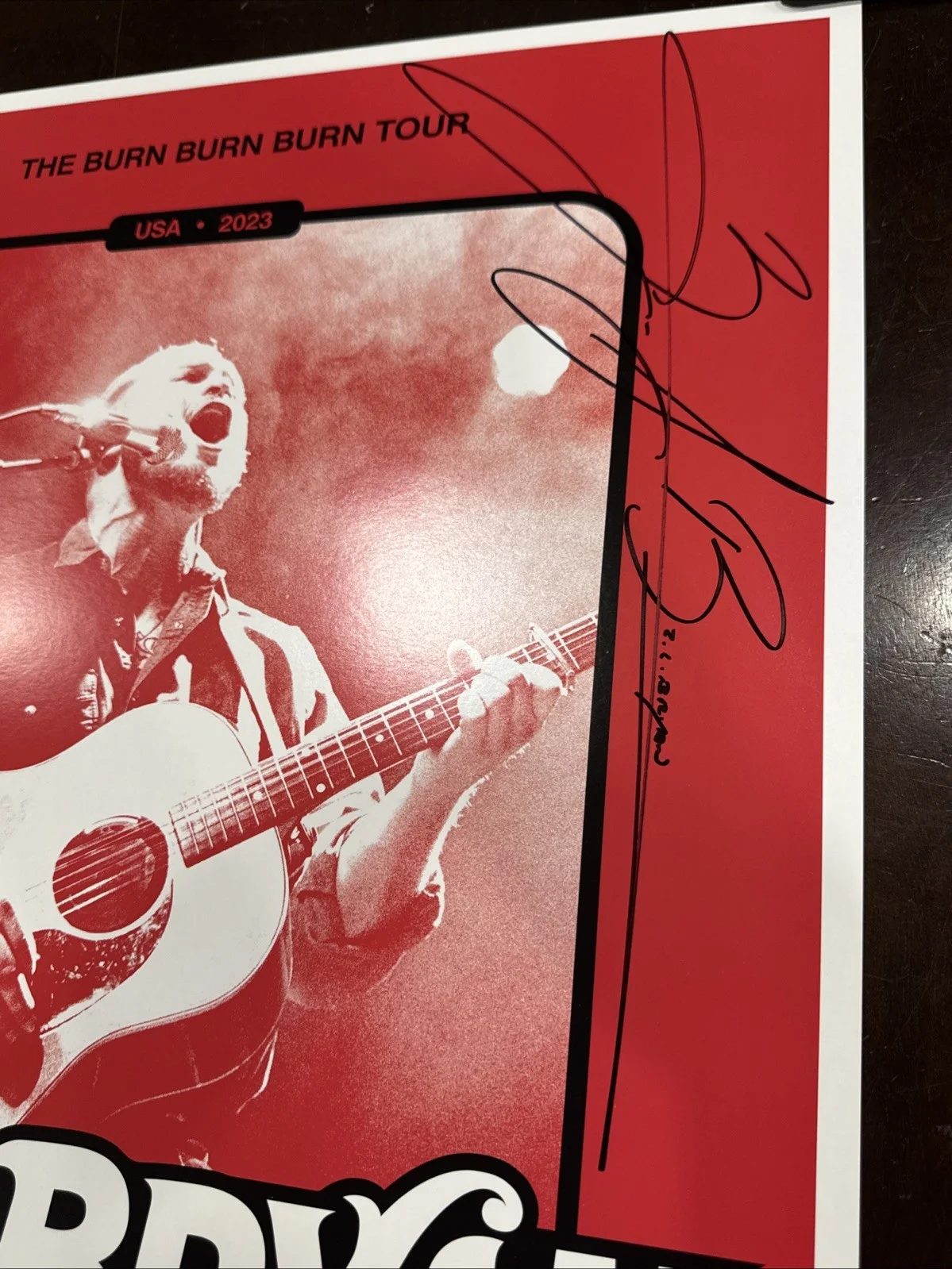 Zach Bryan Signed Burn Tour Poster Autograph Country Music Not A Vinyl Record, изображение 2