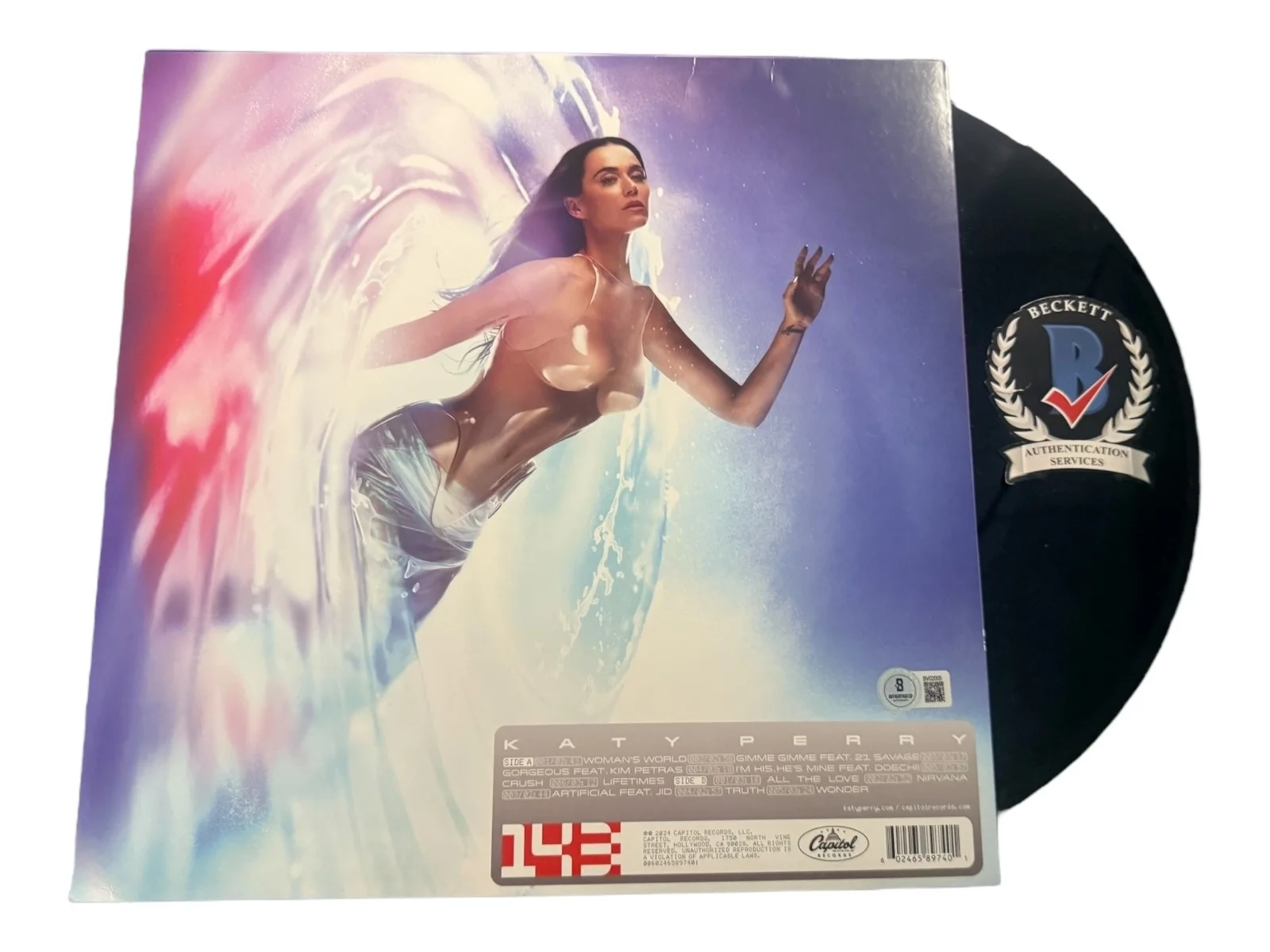 KATY PERRY SIGNED AUTOGRAPH 143 LP VINYL ALBUM BAS BECKETT, изображение 2
