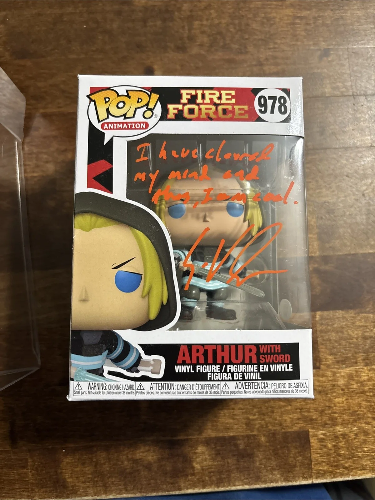 Eric Vale — Eric Vale ARTHUR Signed Funko Pop 978 Fire Force JSA