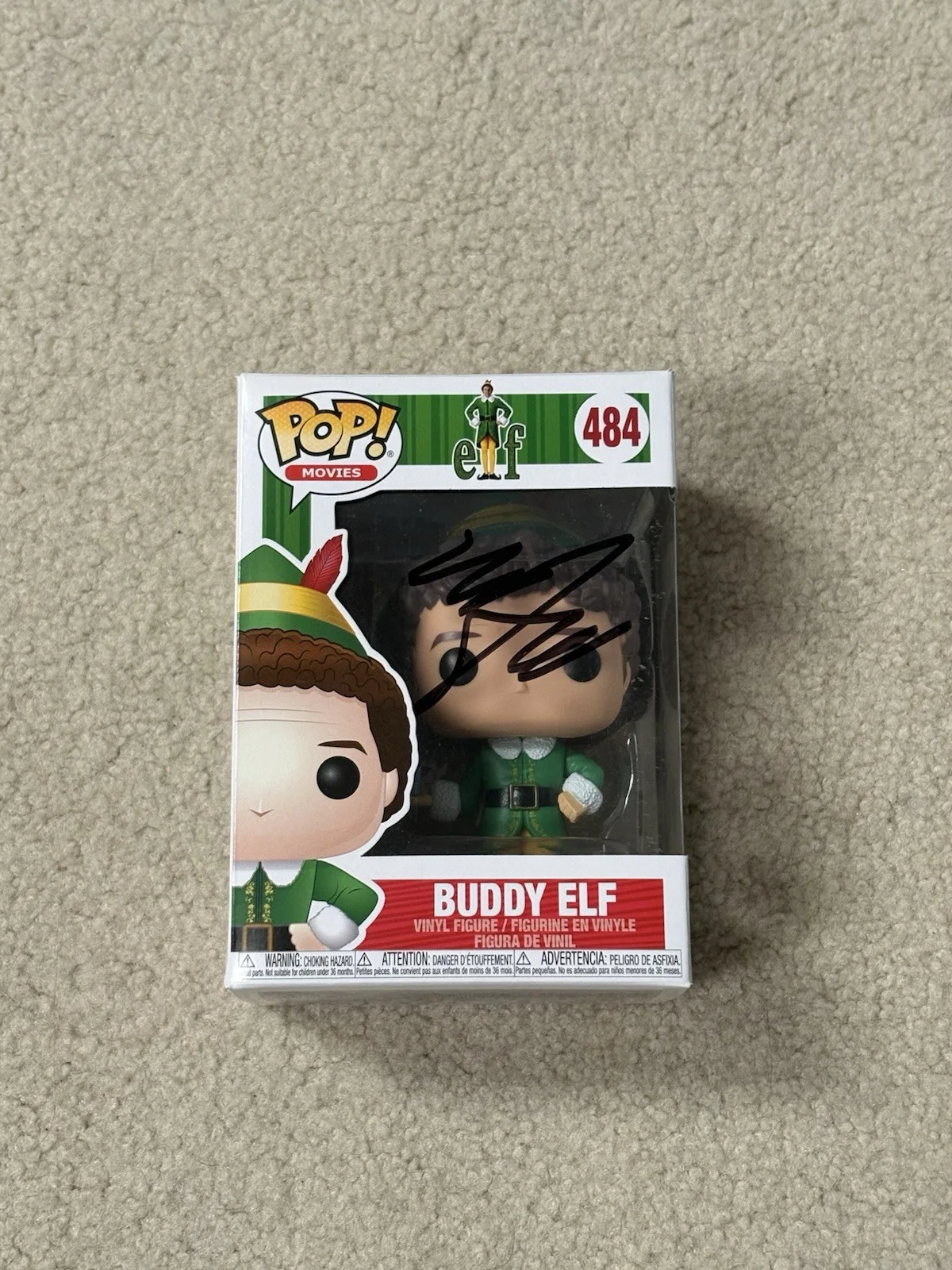 Will Ferrell — Will Ferrell Signed Funko Pop Buddy Elf #484 Autograph Elf Movie Beckett PSA