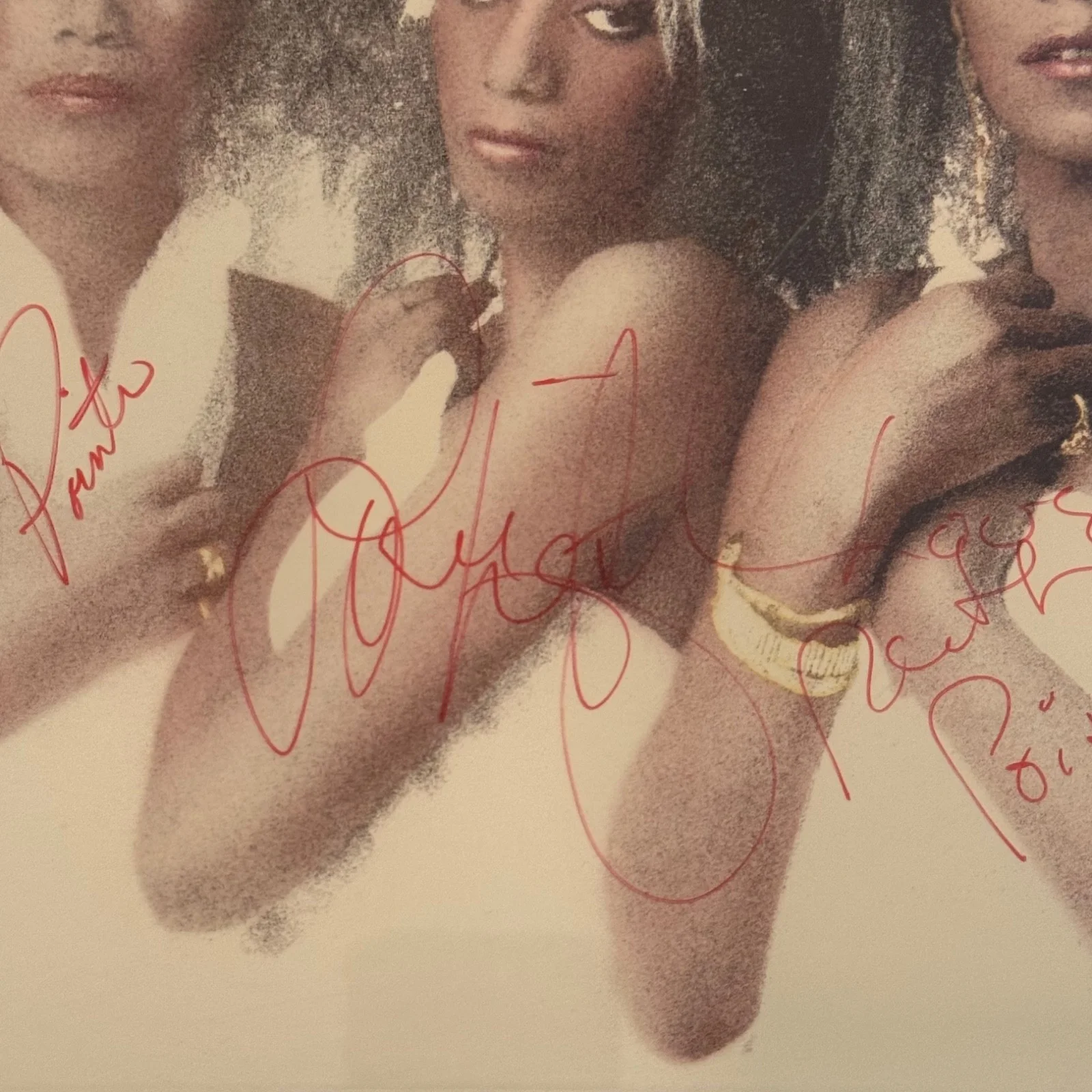 Pointer Sisters Signed Hot Together LP Cover Autographed June Anita Ruth 1986, изображение 3