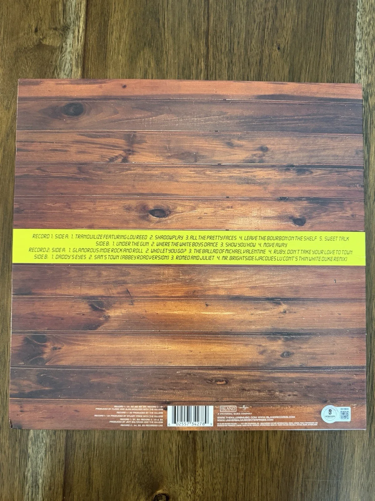 Brandon Flowers ‘The Killers’ Band Signed Vinyl Album ‘Sawdust’ Beckett, изображение 2