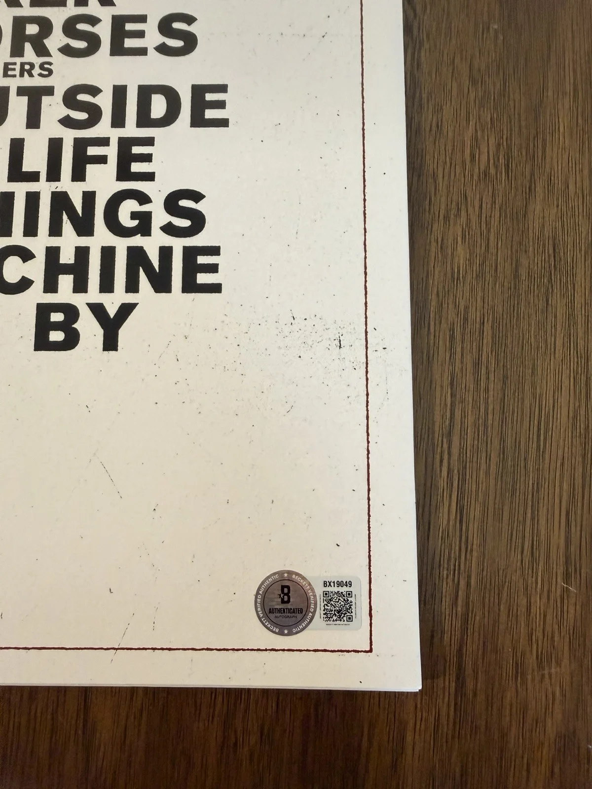 Brandon Flowers ‘The Killers’ Band Signed Vinyl Album ‘Pressure Machine’ Beckett, изображение 3