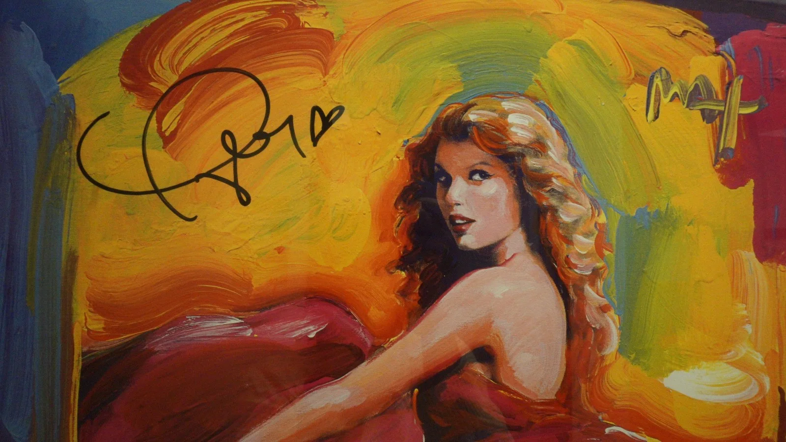 Taylor Swift Peter Max Dual Signed Speak Now Lithograph Poster Framed 23x23, image 4