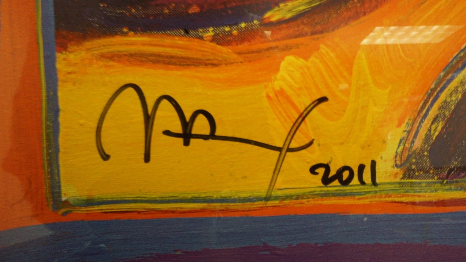 Taylor Swift Peter Max Dual Signed Speak Now Lithograph Poster Framed 23x23, image 5