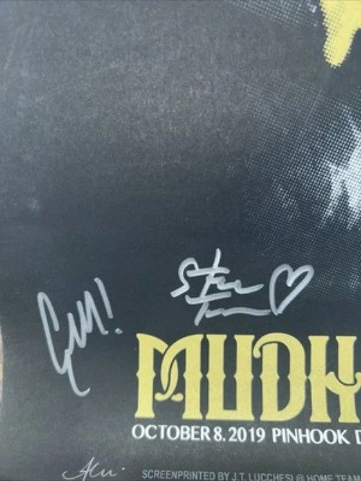 Mudhoney Concert Poster Autographed Oct 8 2019 Numbered 10/50, image 2