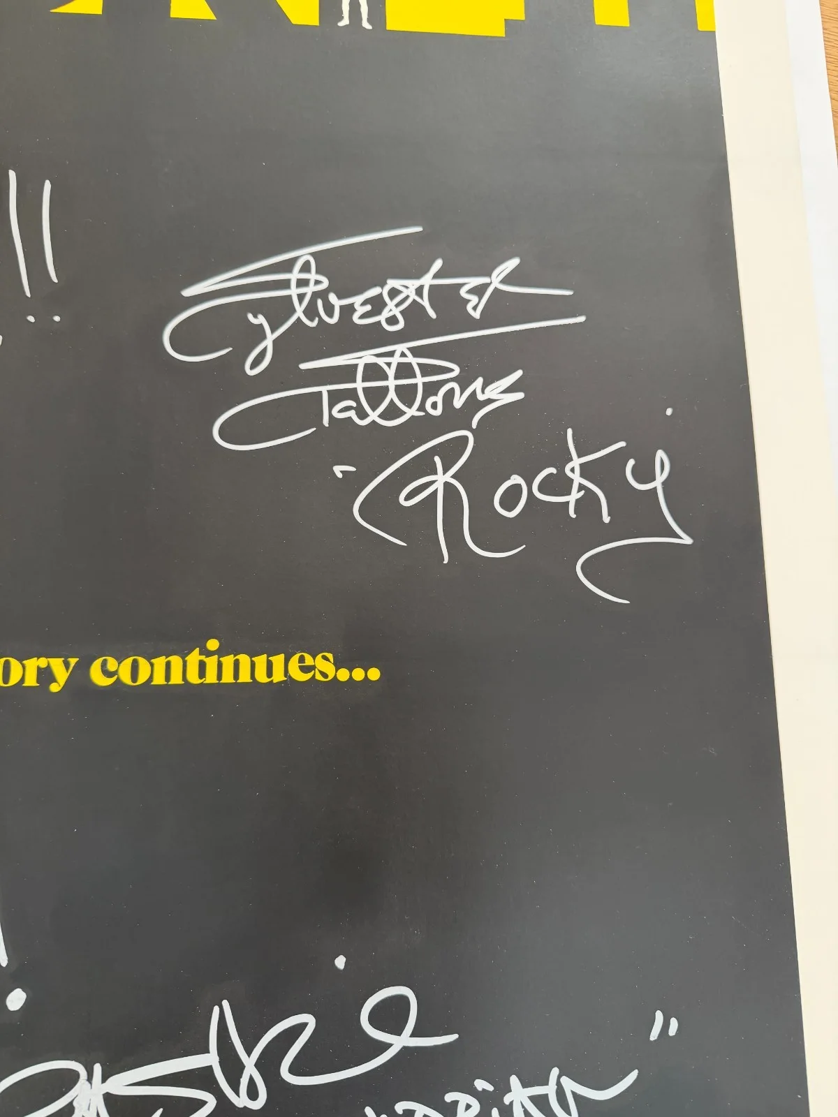 Sylvester Stallone, Cast — Sylvester Stallone YO ADRIAN & Shire Autographed ROCKY II Poster ASI Proof, изображение 4