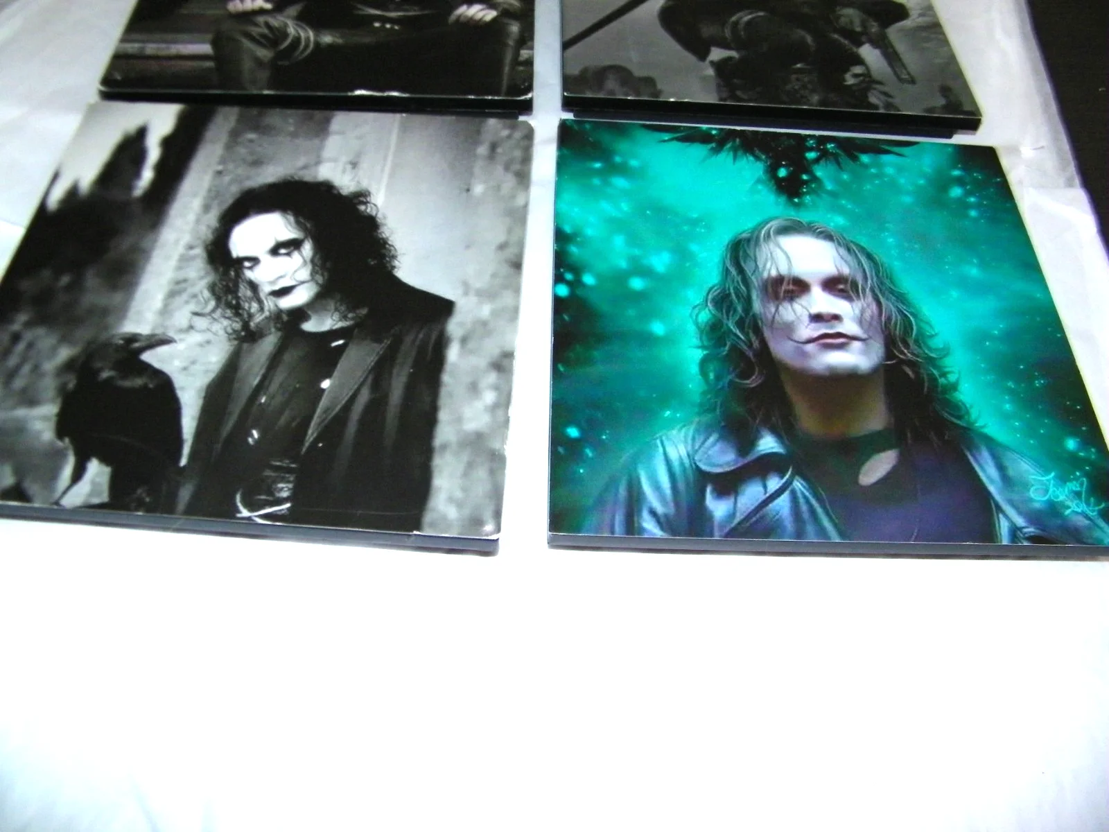 Set of 4 The Crow Movie Photos Pictures Tile Style Borderless mounted Frame 8 x8, изображение 5