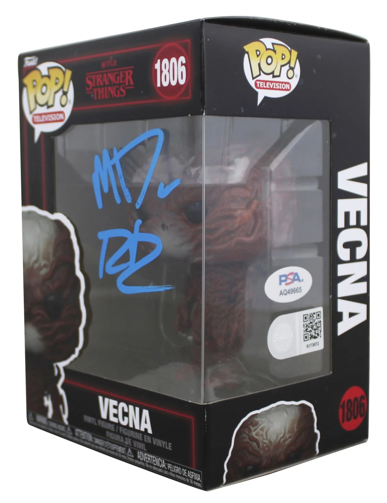 Matt Duffer, Ross Duffer — Matt & Ross Duffer Stranger Things Signed #1806 Funko Pop Figure PSA #AQ49665, image 2