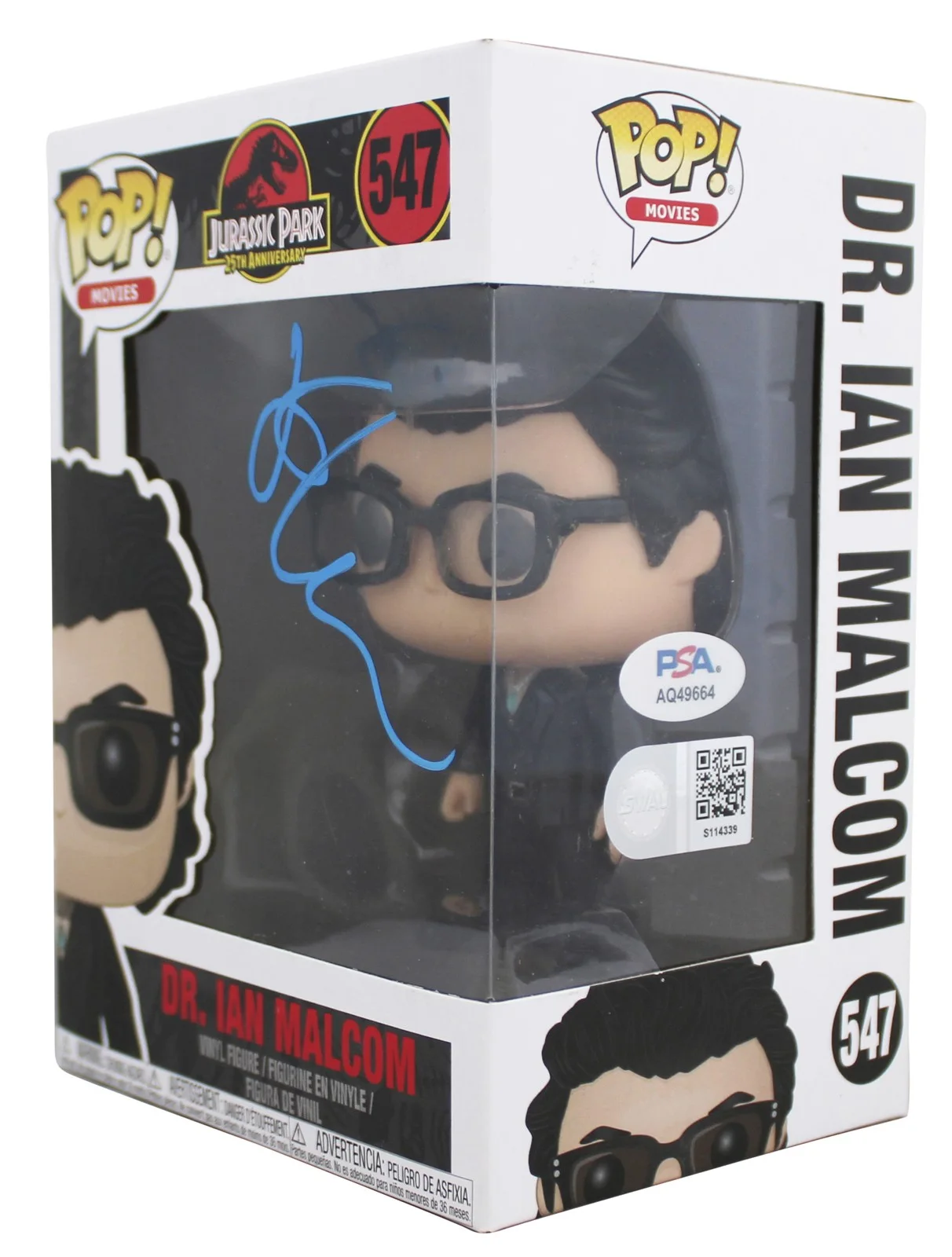 Jeff Goldblum — Jeff Goldblum Jurassic World Signed #547 Funko Pop Vinyl Figure PSA/DNA #AQ49664, изображение 2
