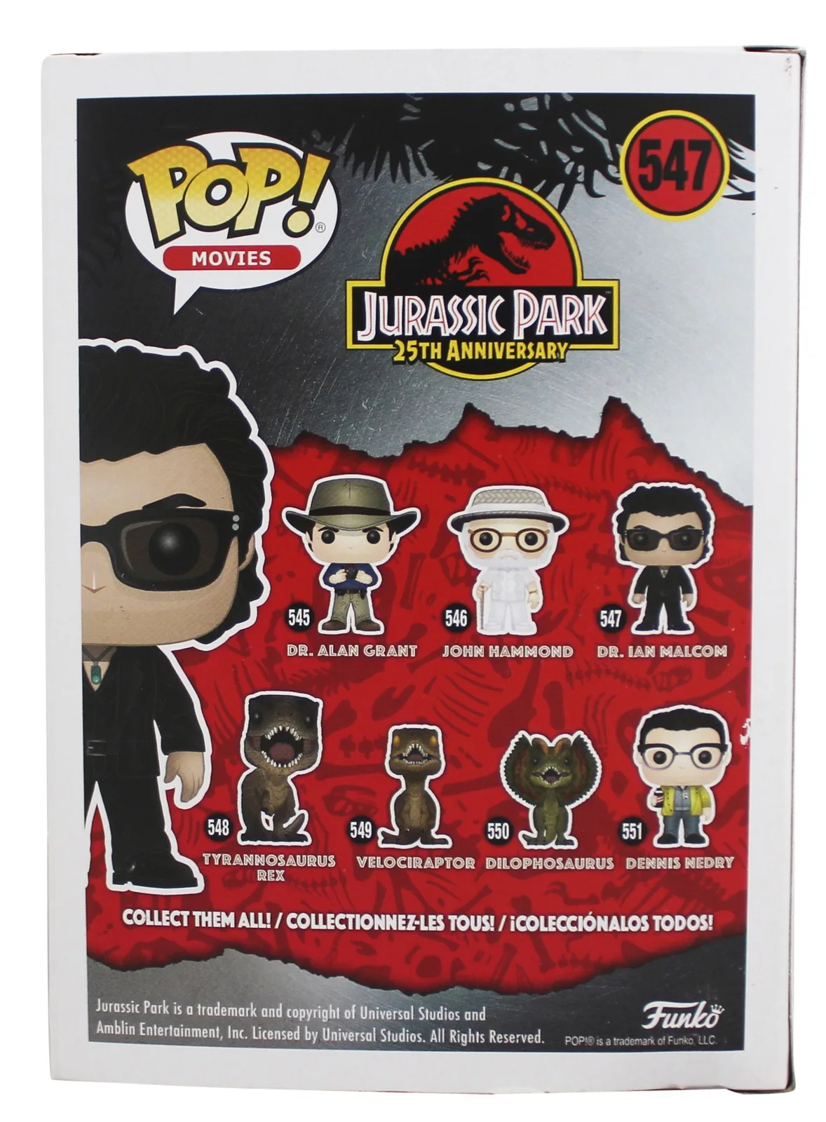 Jeff Goldblum — Jeff Goldblum Jurassic World Signed #547 Funko Pop Vinyl Figure PSA/DNA #AQ49664, изображение 4