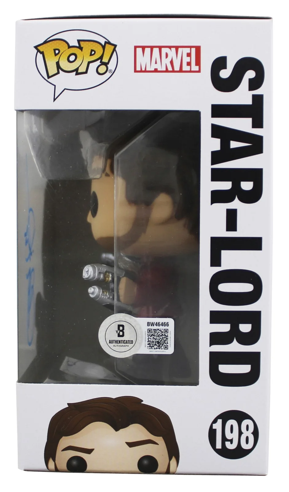 Chris Pratt — Chris Pratt Guardians of the Galaxy Signed #198 Funko Pop Figure BAS #BW46466, изображение 3