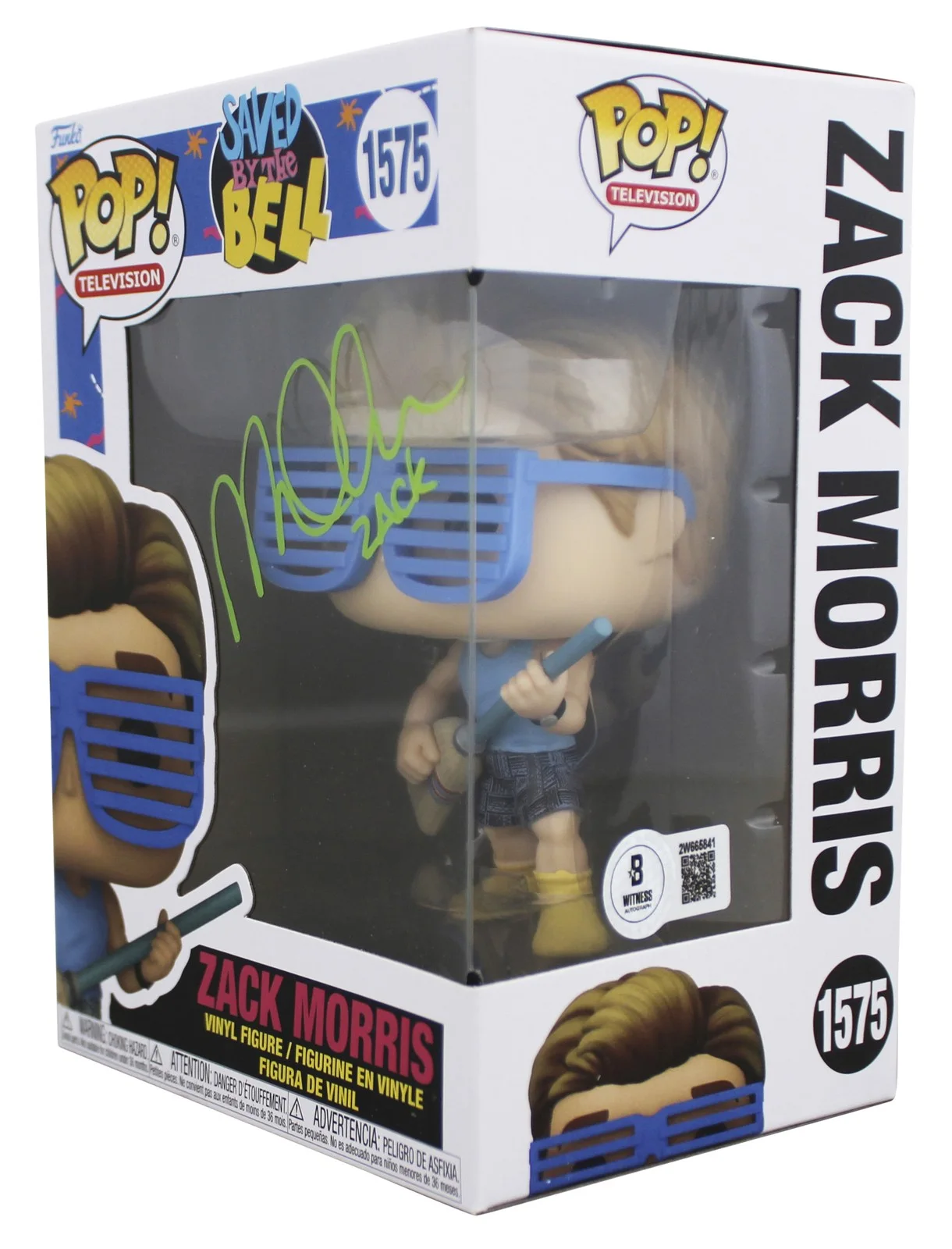 Mark-Paul Gosselaar — Mark-Paul Gosselaar Saved By The Bell "Zack" Signed #1575 Funko Pop Figure BAS 2, изображение 2