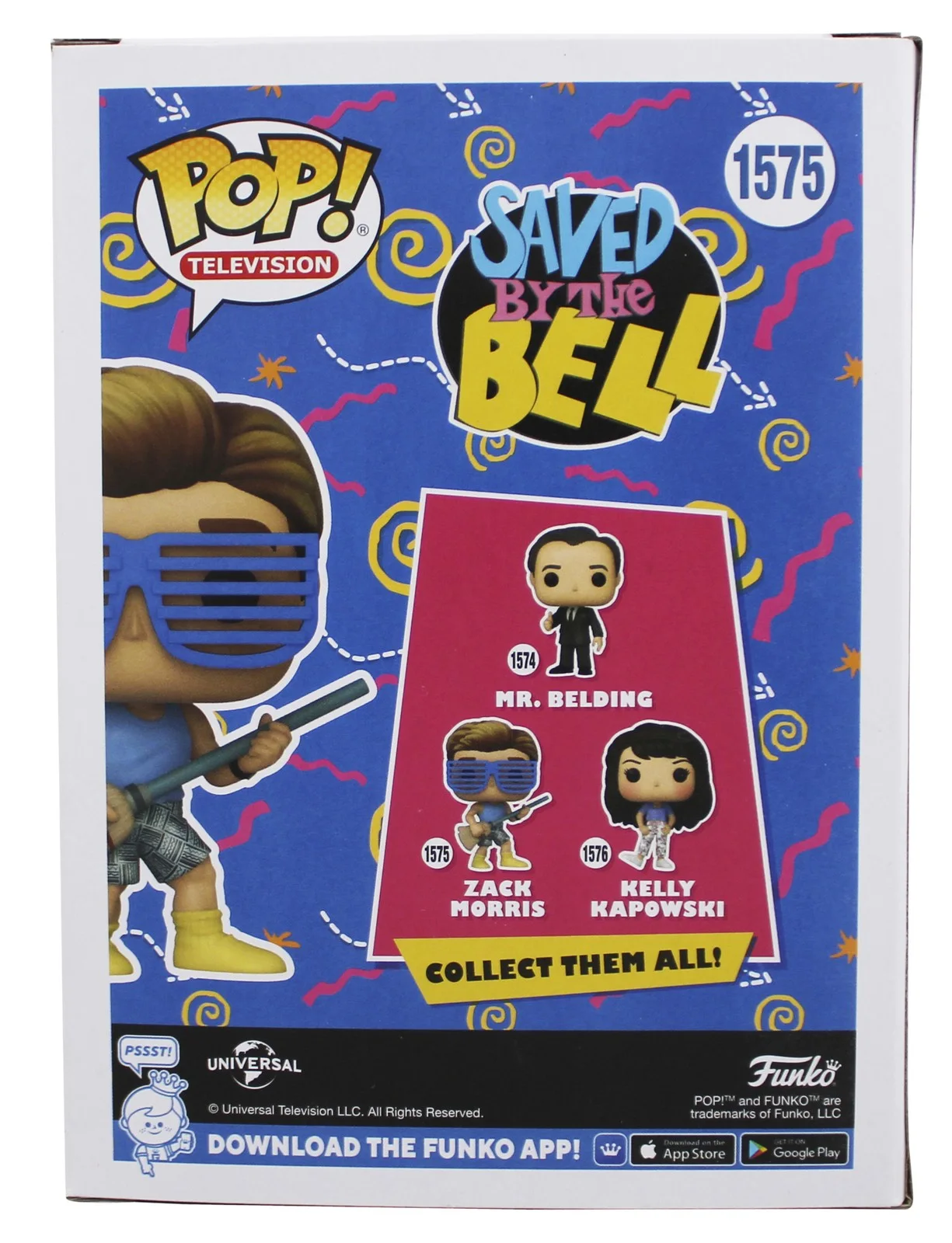 Mark-Paul Gosselaar — Mark-Paul Gosselaar Saved By The Bell "Zack" Signed #1575 Funko Pop Figure BAS 2, изображение 4